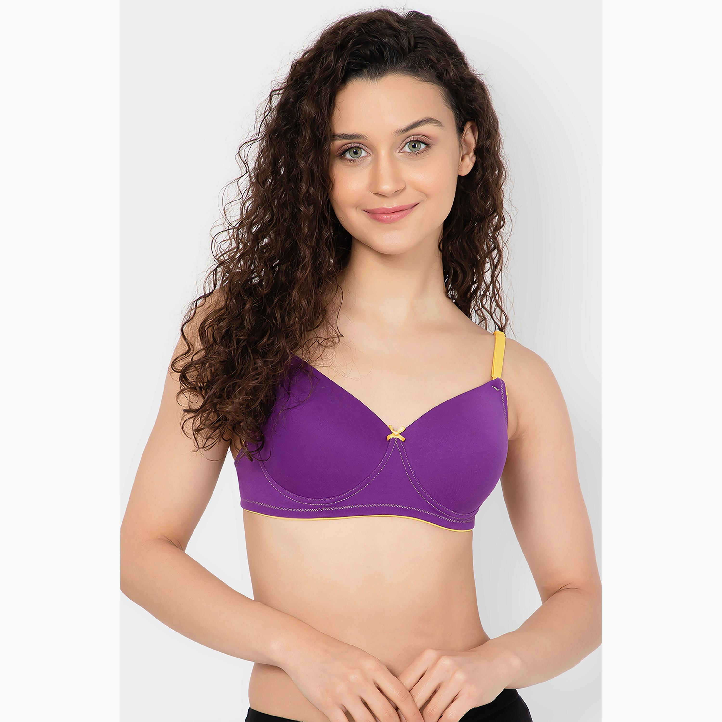 حمالة صدر ذات تي شيرت كوب كامل مع ملتي واي مع مبطنة وغير سلكية سادة من كلوفيا-women-clothing-lingerie-bras-image-1