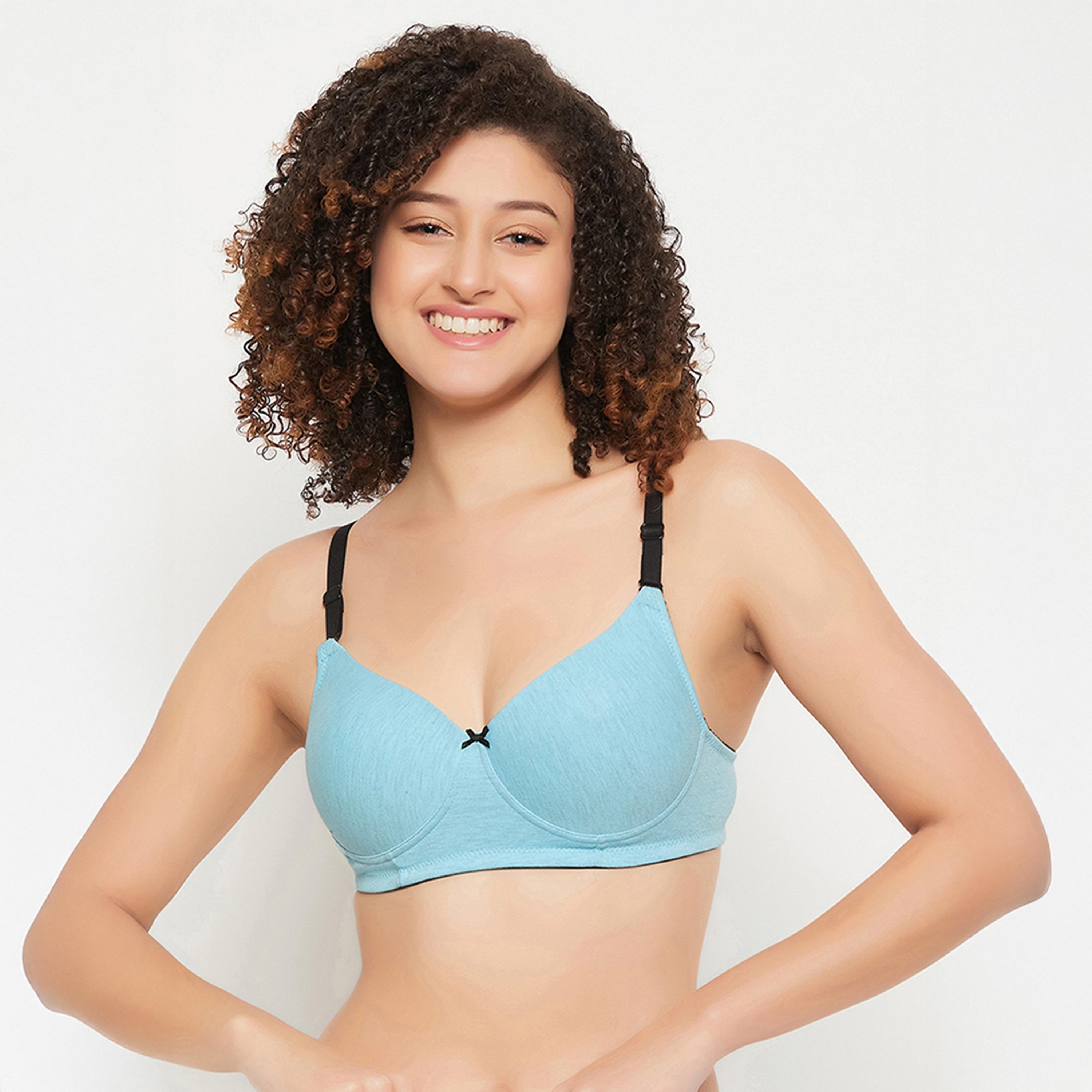 حمالة صدر بوش أب (مستوى 1)، بدون سلك، متعددة الارتداء - أزرق ميلانج من كلوفيا-women-clothing-lingerie-bras-image-1