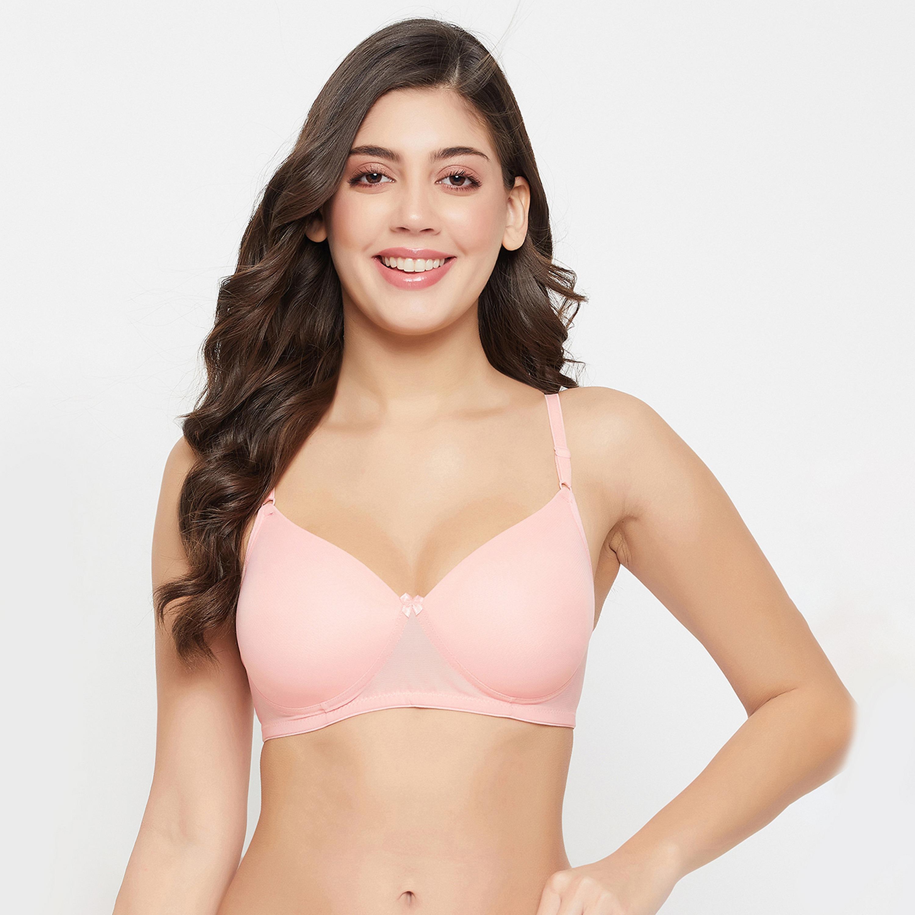 Clovia Padded Non-Wired Full Cup Women's Multiway T-shirt Bra in Orange-women-clothing-lingerie-bras-image-1