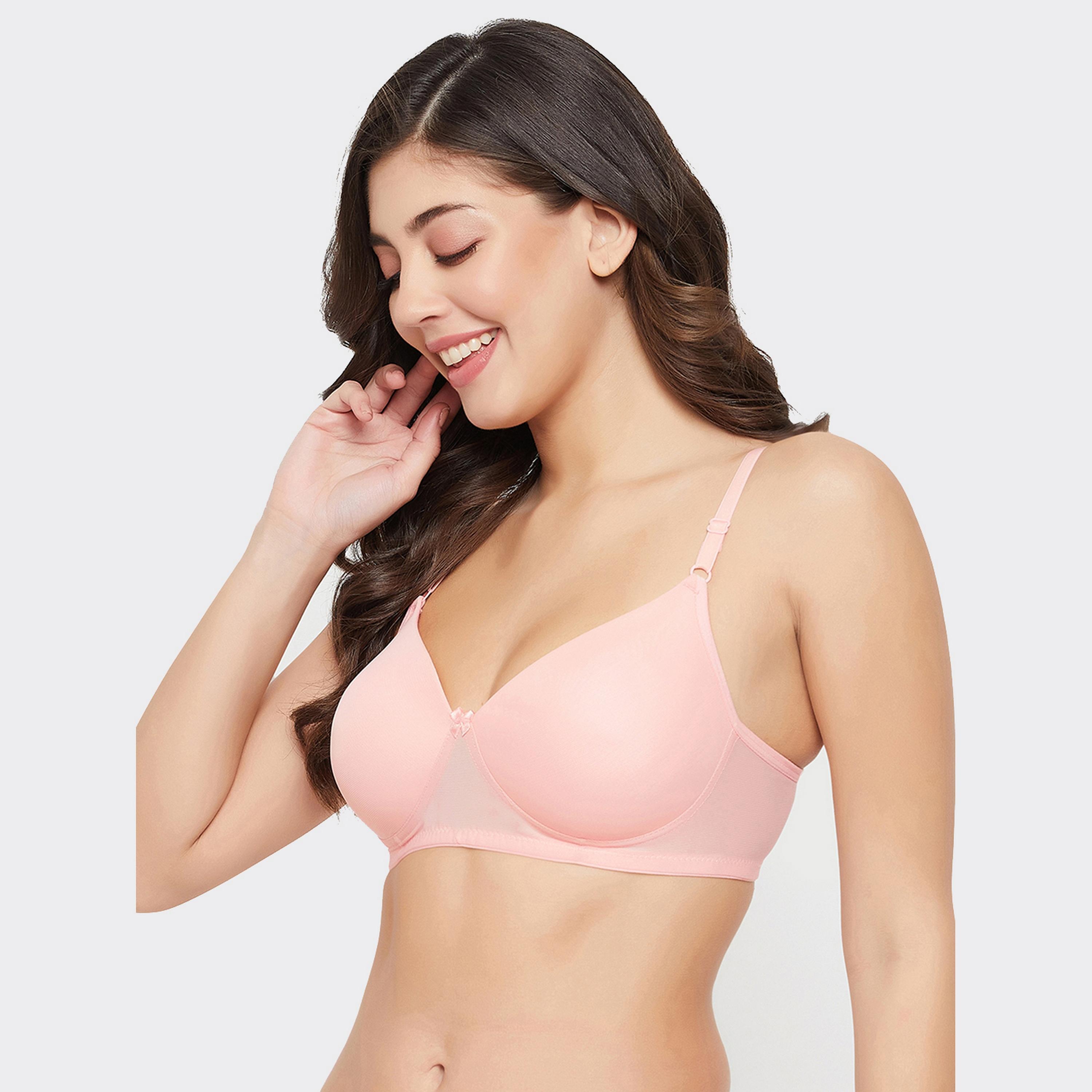 Clovia Padded Non-Wired Full Cup Women's Multiway T-shirt Bra in Orange-women-clothing-lingerie-bras-image-2