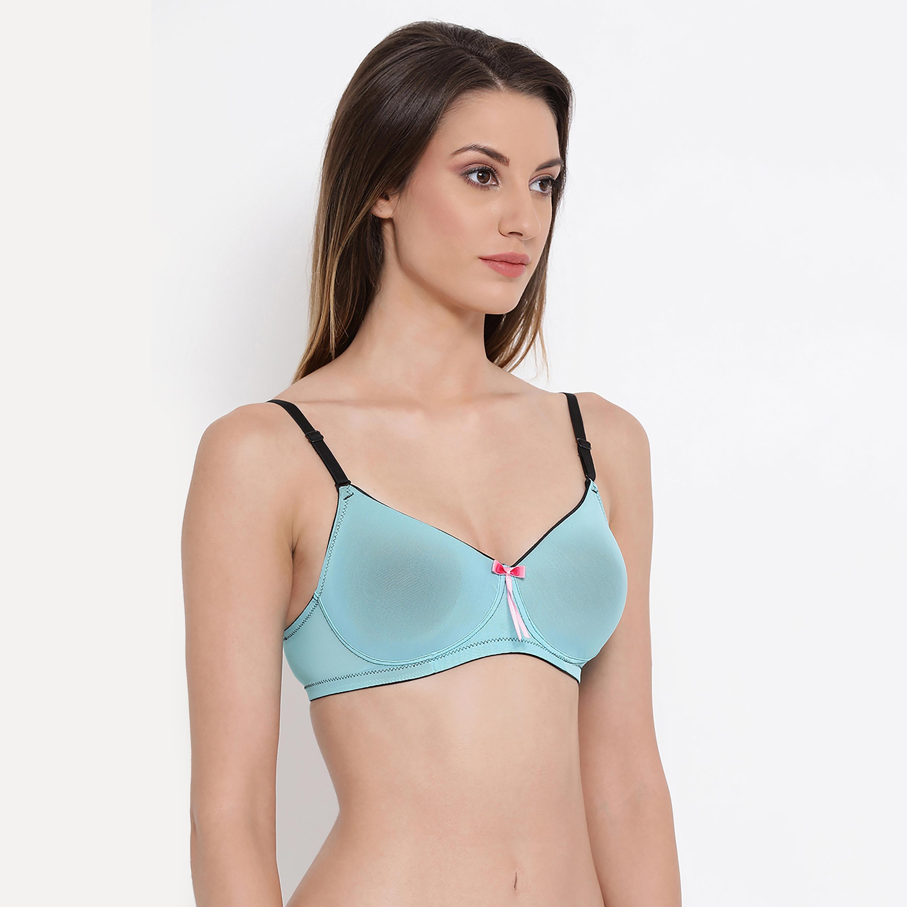حمالة صدر تي شيرت نسائية مبطنة وغير سلكية باللون الأزرق من كلوفيا-women-clothing-lingerie-bras-image-3