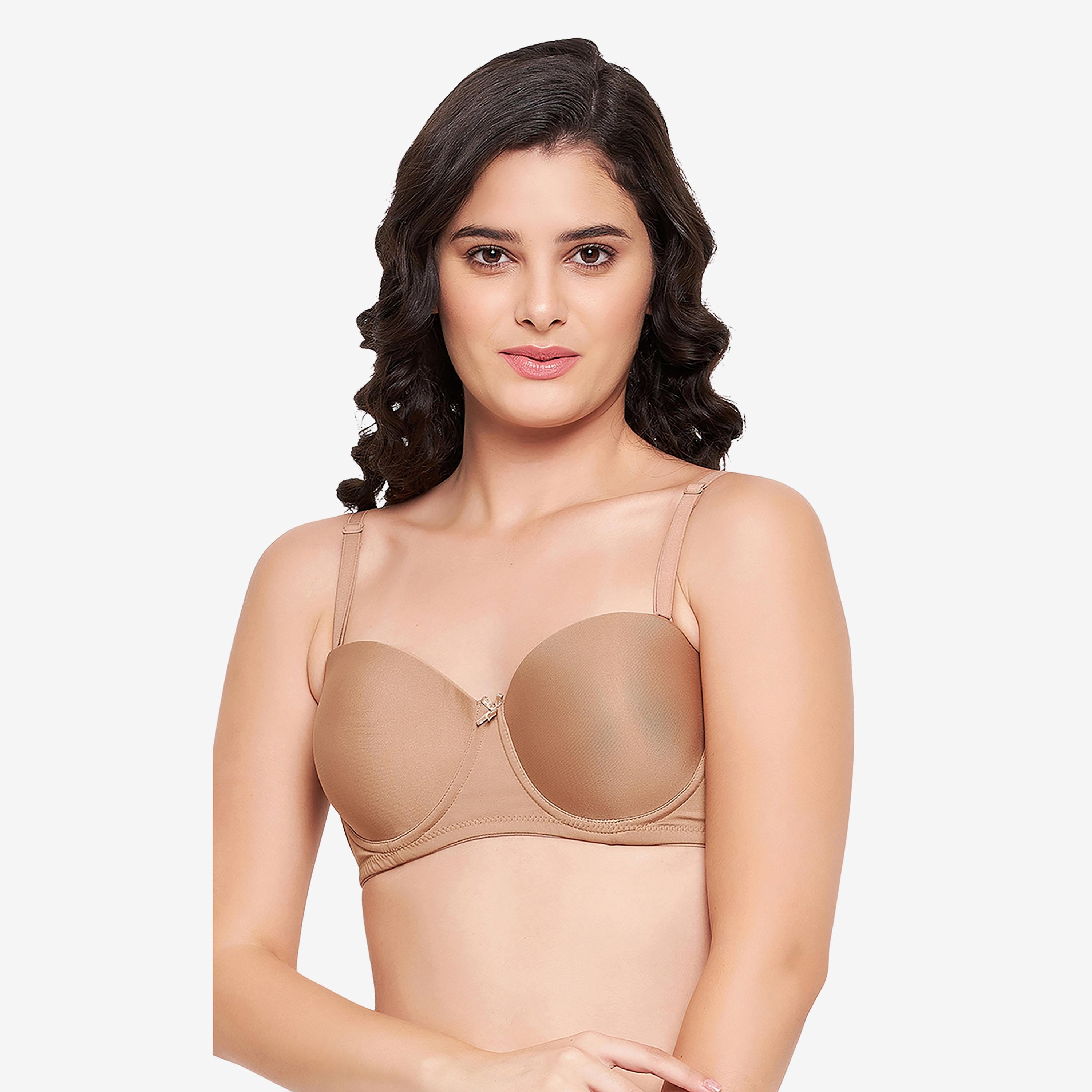 Clovia Padded Underwired Strapless Women's T-shirt Bra with Balconette Style-women-clothing-lingerie-bras-image-1