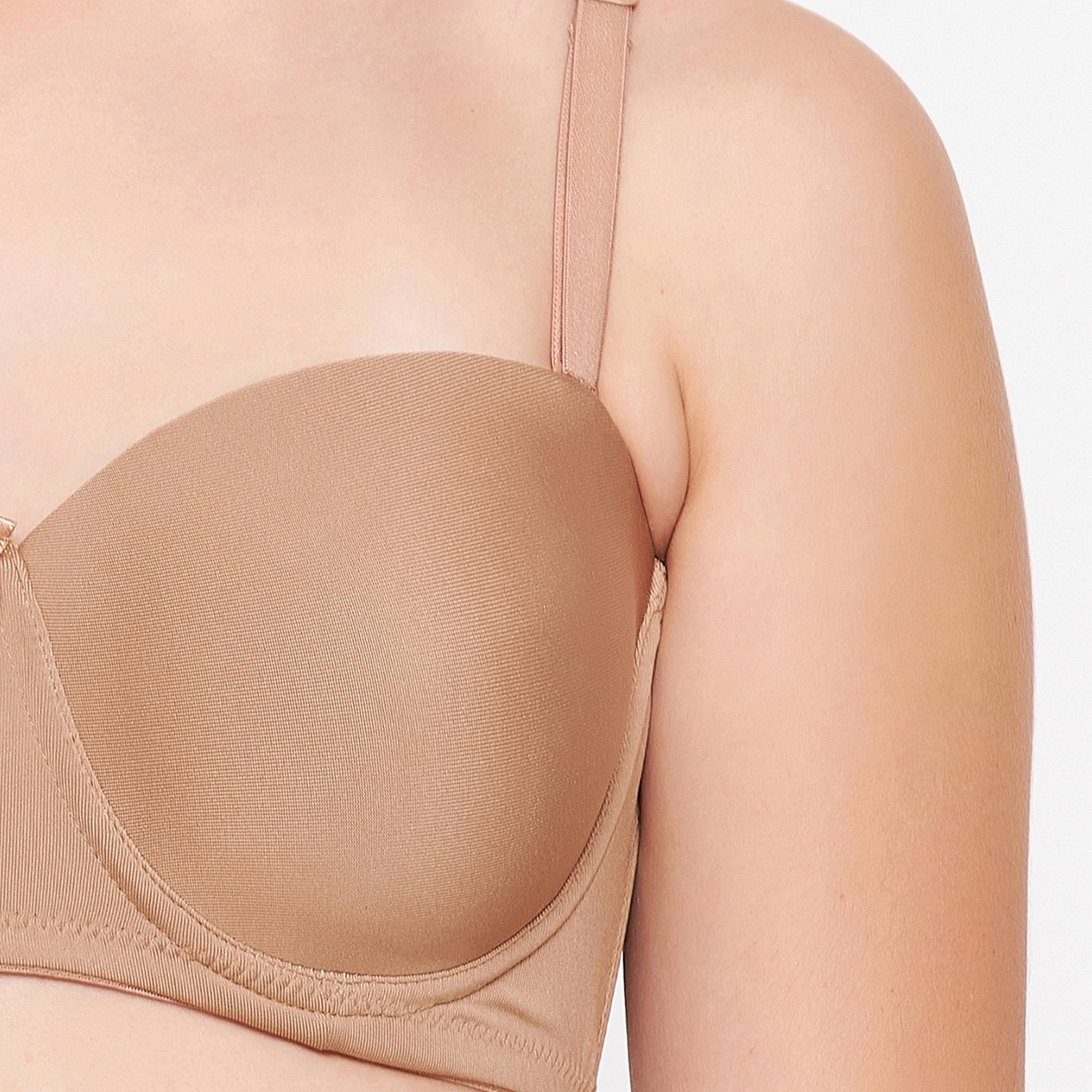 Clovia Padded Underwired Strapless Women's T-shirt Bra with Balconette Style-women-clothing-lingerie-bras-image-5