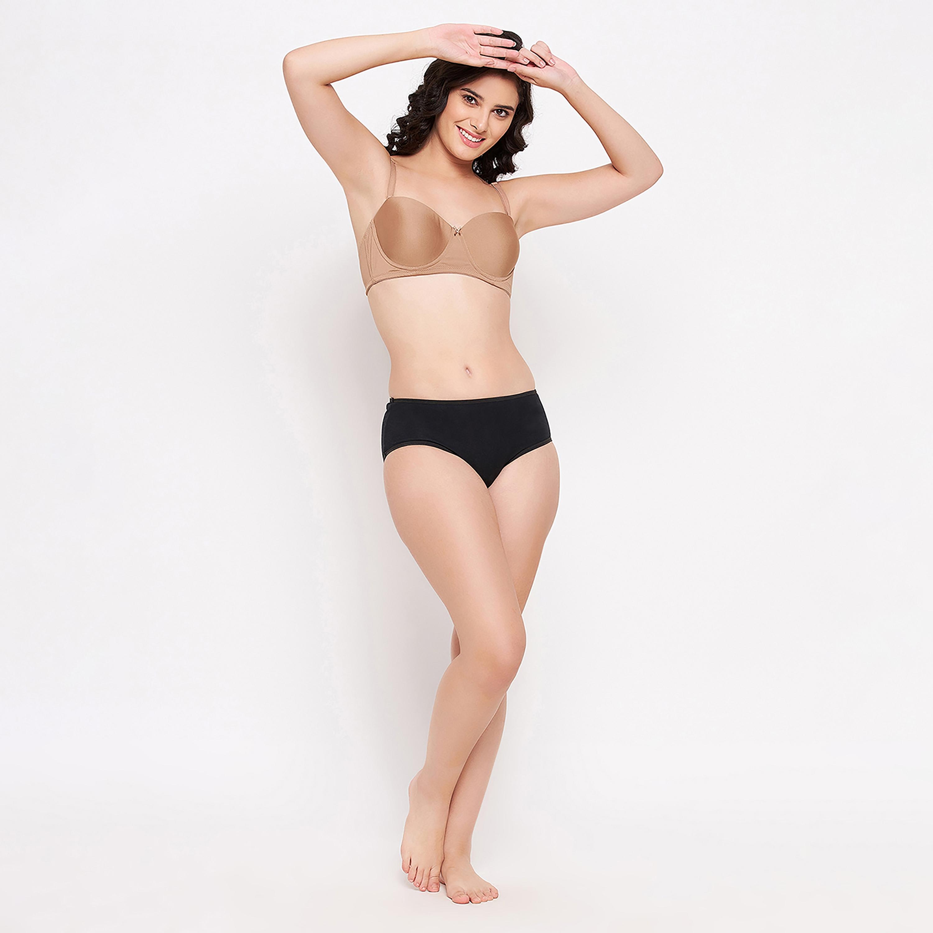 Clovia Padded Underwired Strapless Women's T-shirt Bra with Balconette Style-women-clothing-lingerie-bras-image-7