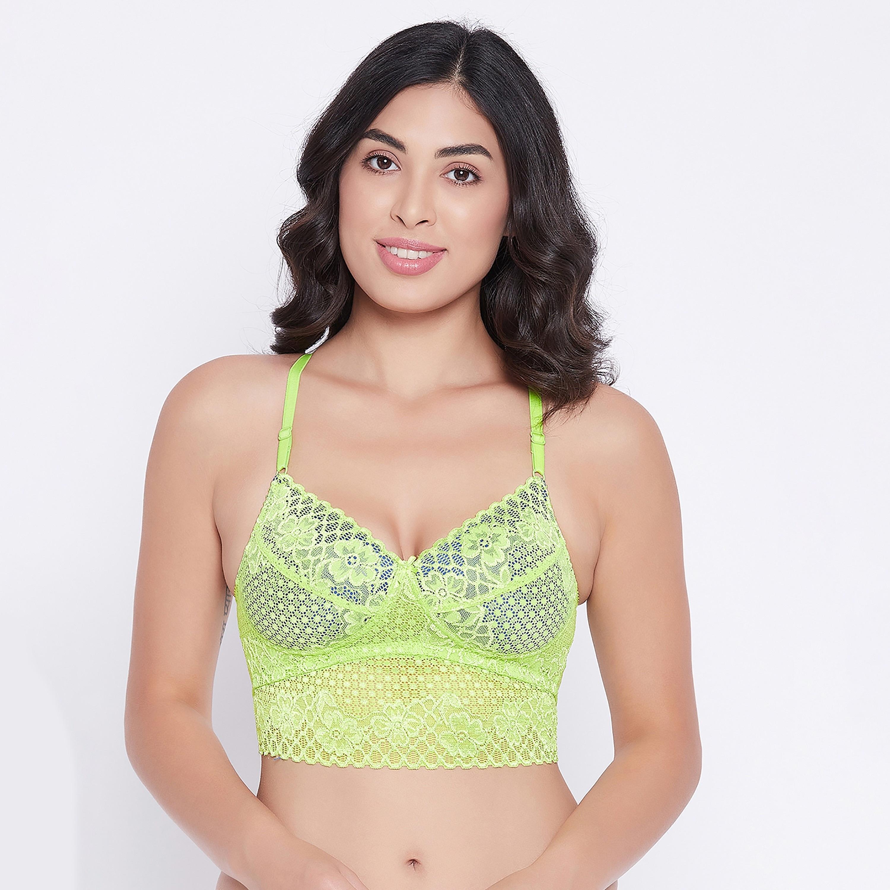 Clovia Lace Padded Non-Wired Full Cup Longline Racerback Bralette-women-clothing-lingerie-bras-image-2
