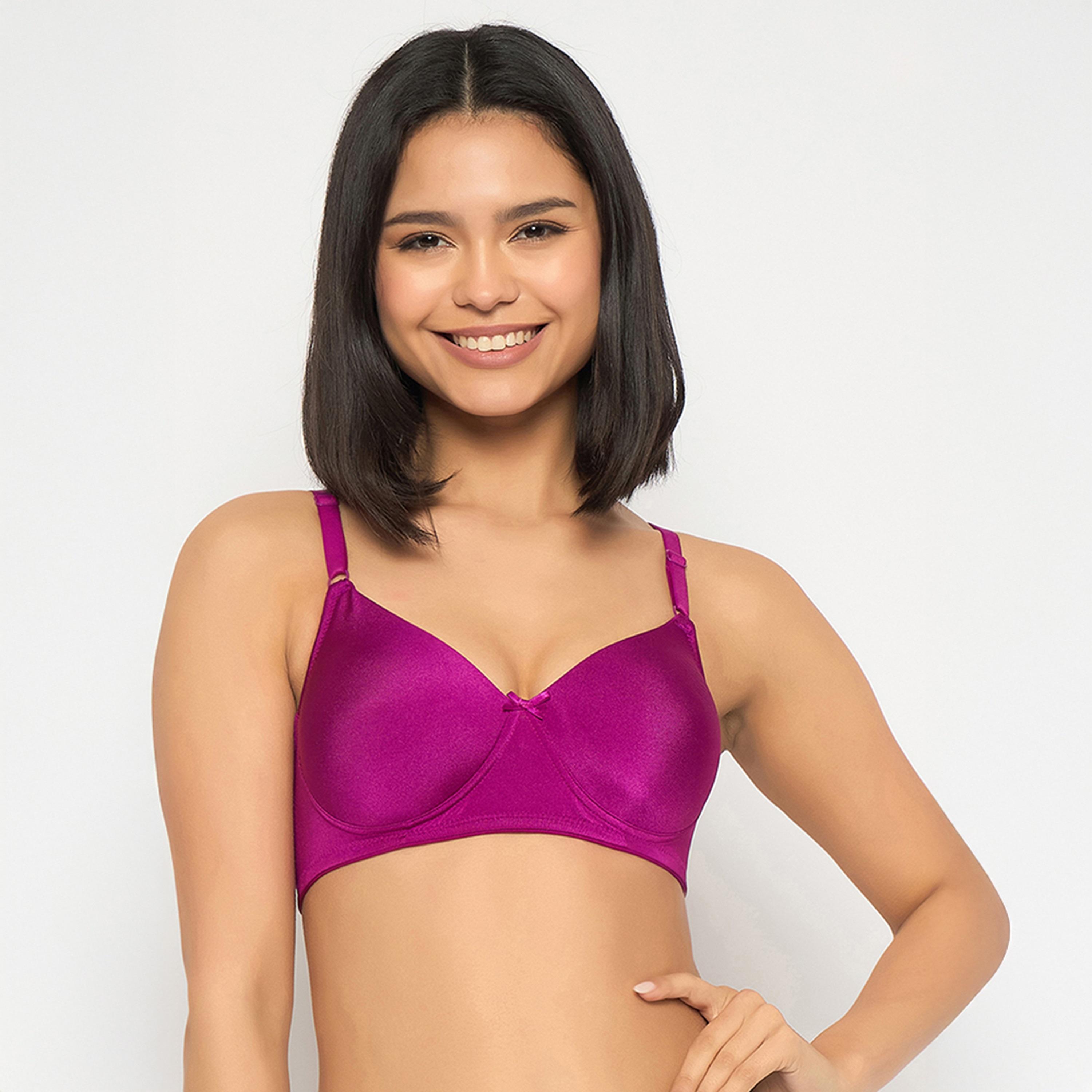 Clovia Padded Non-Wired Full Coverage Women's T-Shirt Bra in Pink-women-clothing-lingerie-bras-image-1