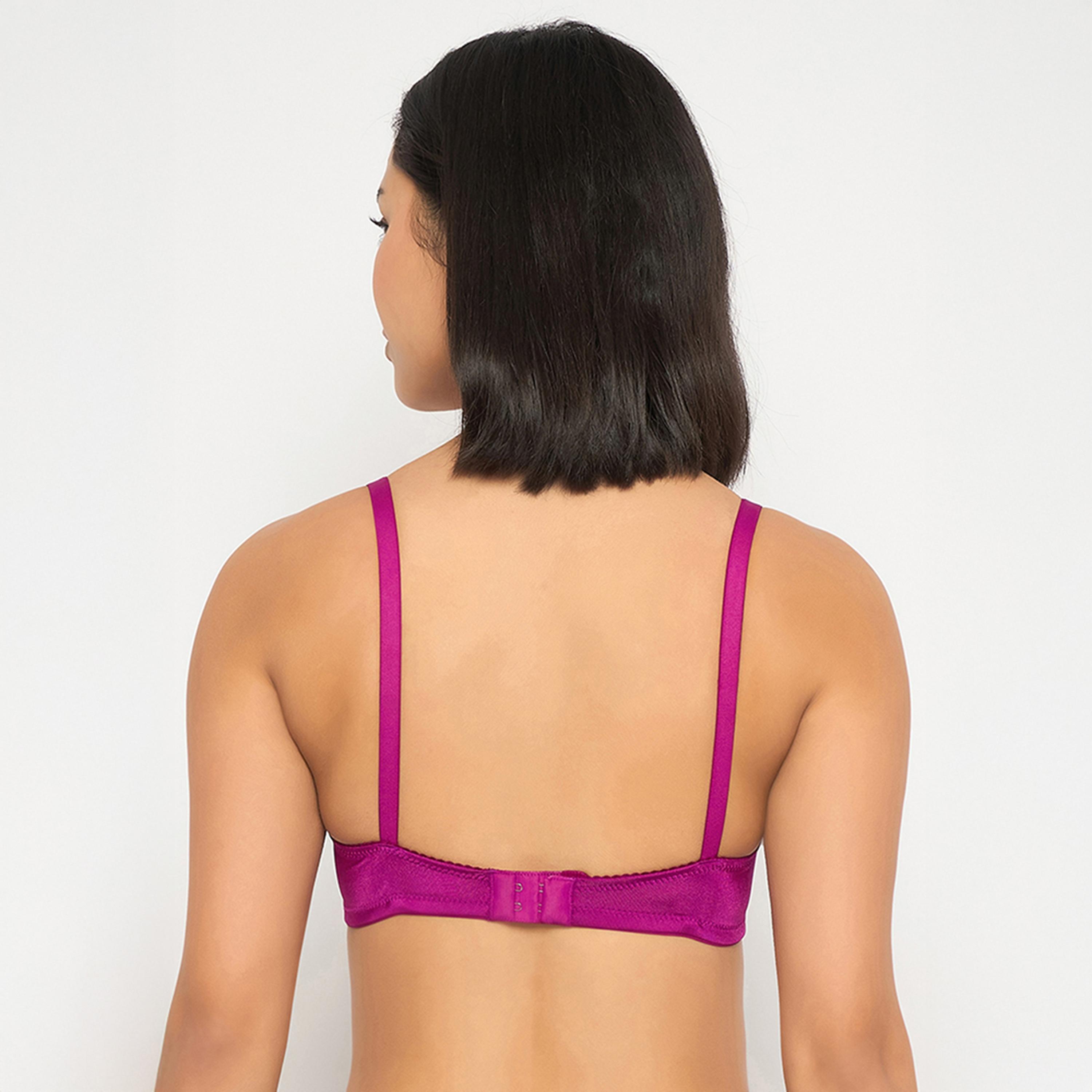 Clovia Padded Non-Wired Full Coverage Women's T-Shirt Bra in Pink-women-clothing-lingerie-bras-image-4