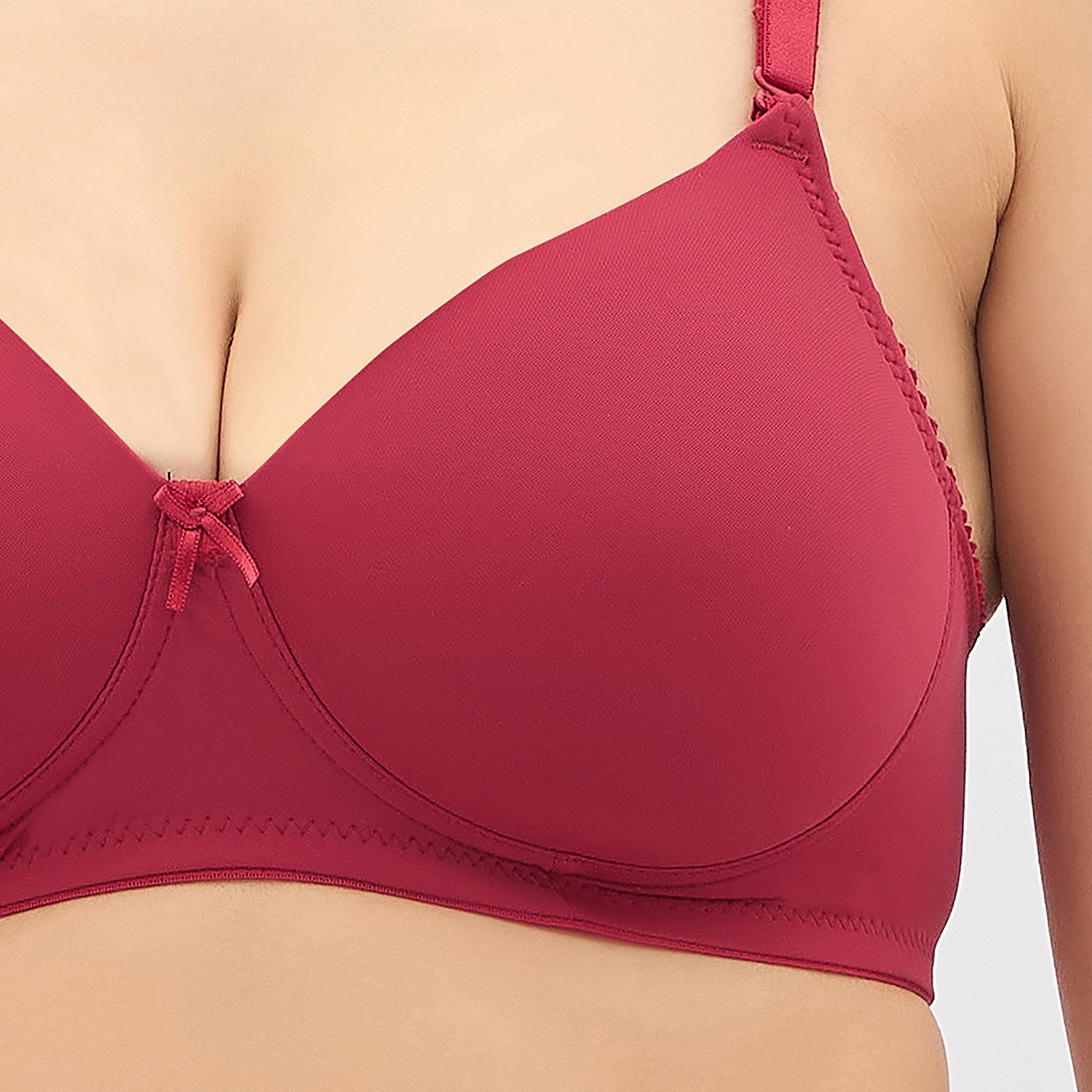 Clovia Padded Non-Wired Full Coverage Multiway Women's T-Shirt Bra in Maroon-women-clothing-lingerie-bras-image-5