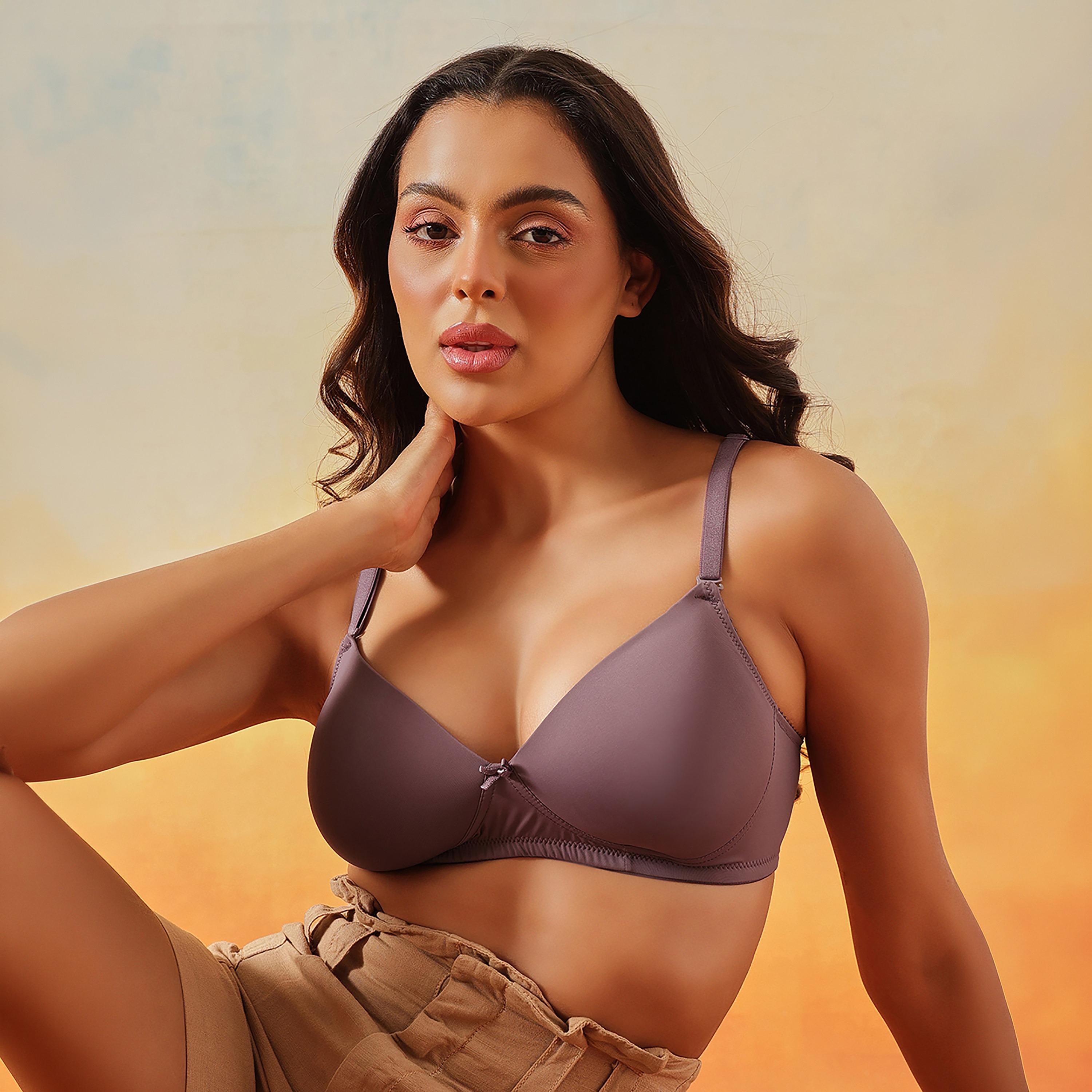 Clovia Padded Non-Wired Full Coverage Multiway Women's T-Shirt Bra in Light Purple-women-clothing-lingerie-bras-image-2