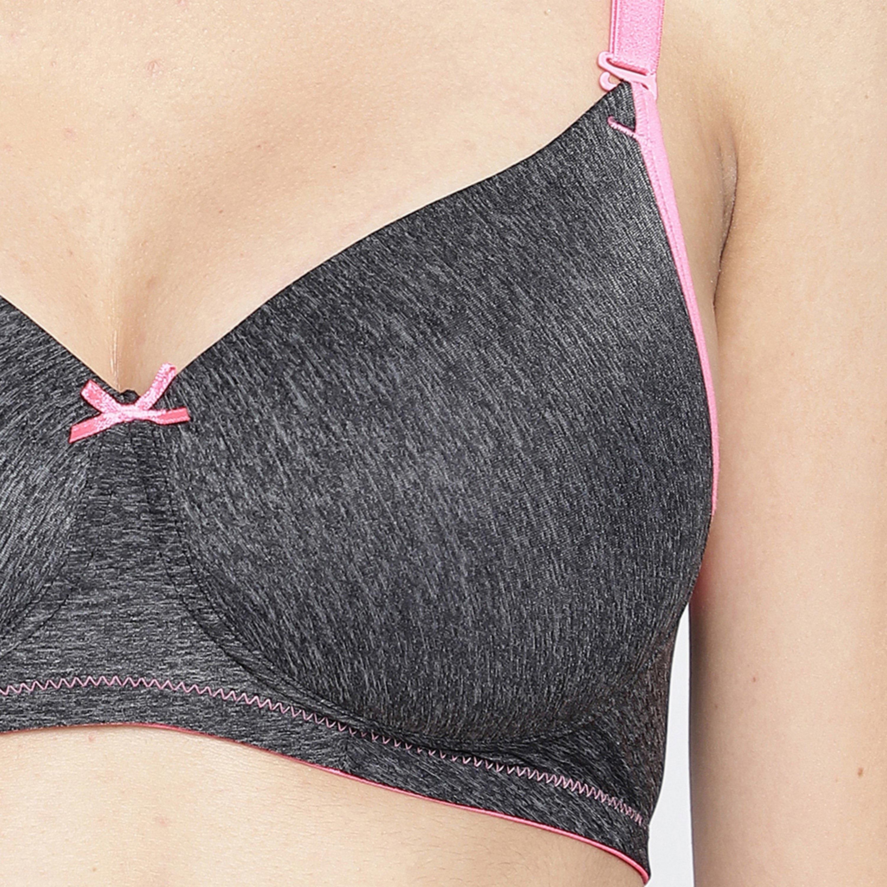 Clovia Padded Non-Wired Full Cup Women's Multiway T-shirt Bra in Dark Grey-women-clothing-lingerie-bras-image-2