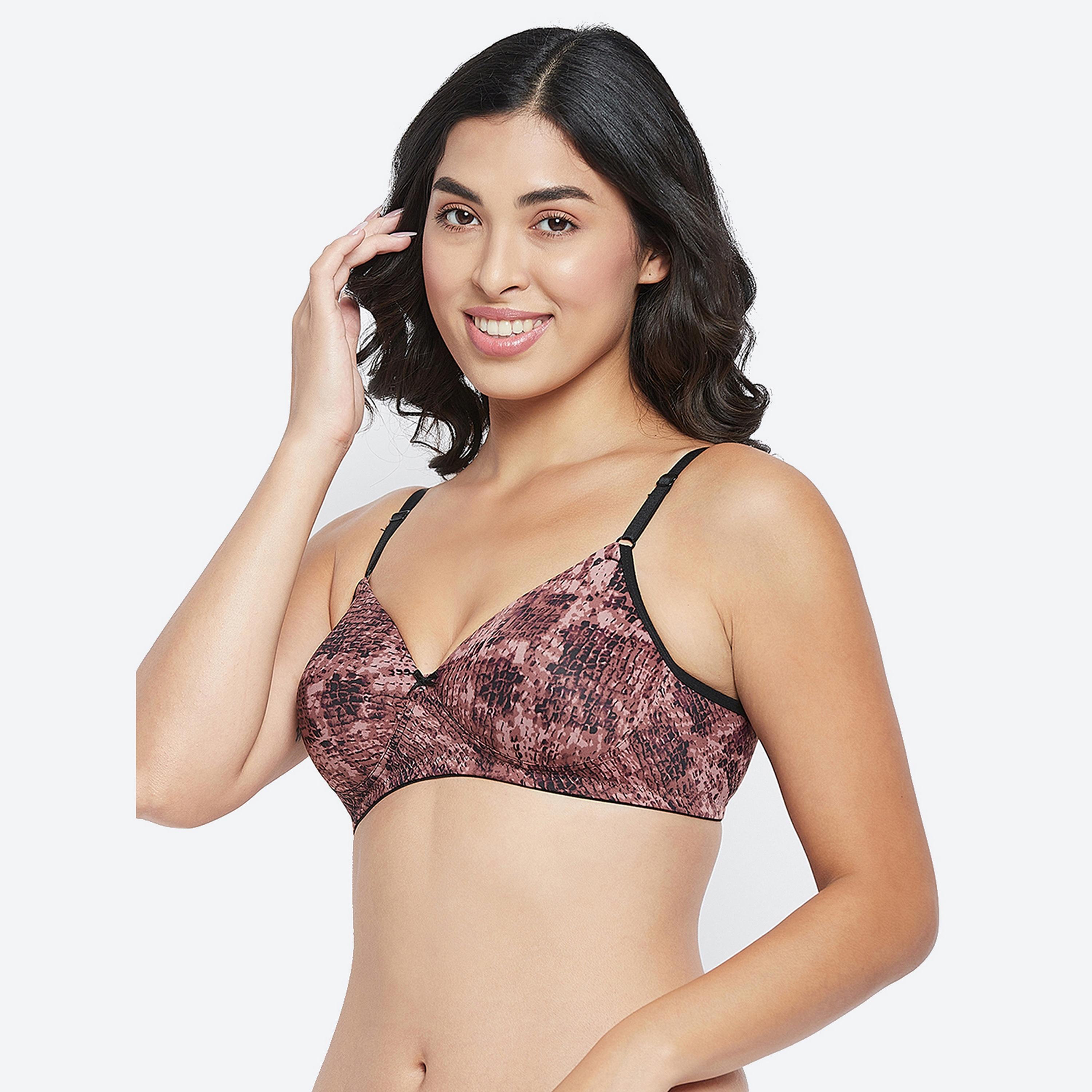Clovia Padded Non-Wired Full Cup Animal Print Women's T-shirt Bra in Brown-women-clothing-lingerie-bras-image-2