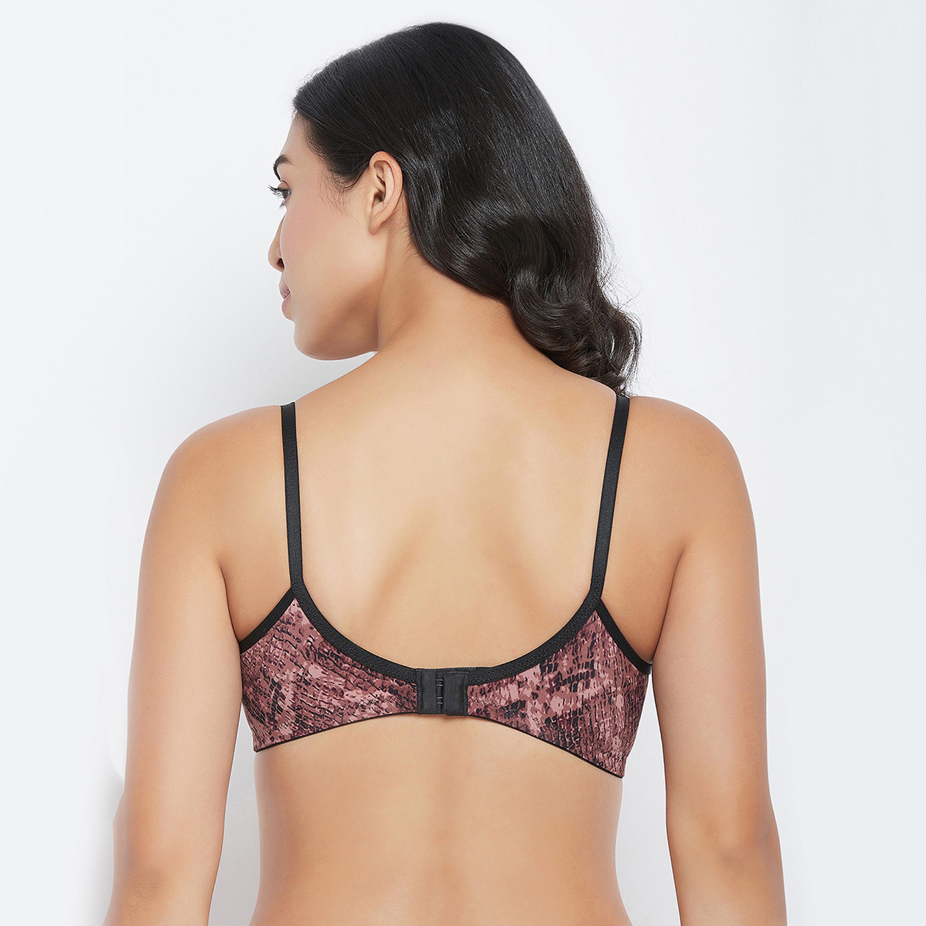 حمالة صدر تي شيرت نسائية مبطنة وغير سلكية بطبعة حيوانات كاملة باللون البني-women-clothing-lingerie-bras-image-3