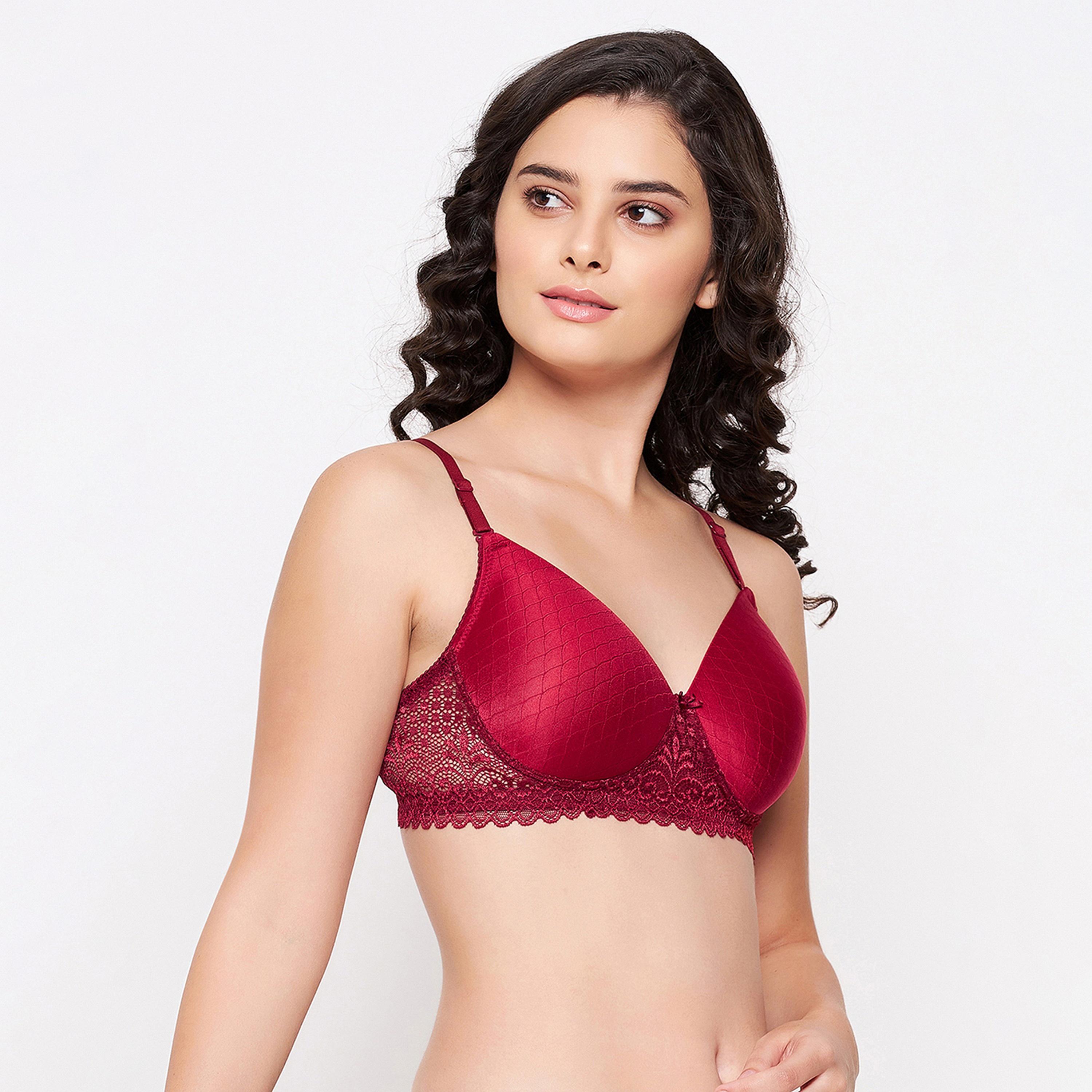 Clovia Padded Non-Wired Full Cup Multiway Women's Bridal Bra in Maroon-women-clothing-lingerie-bras-image-3