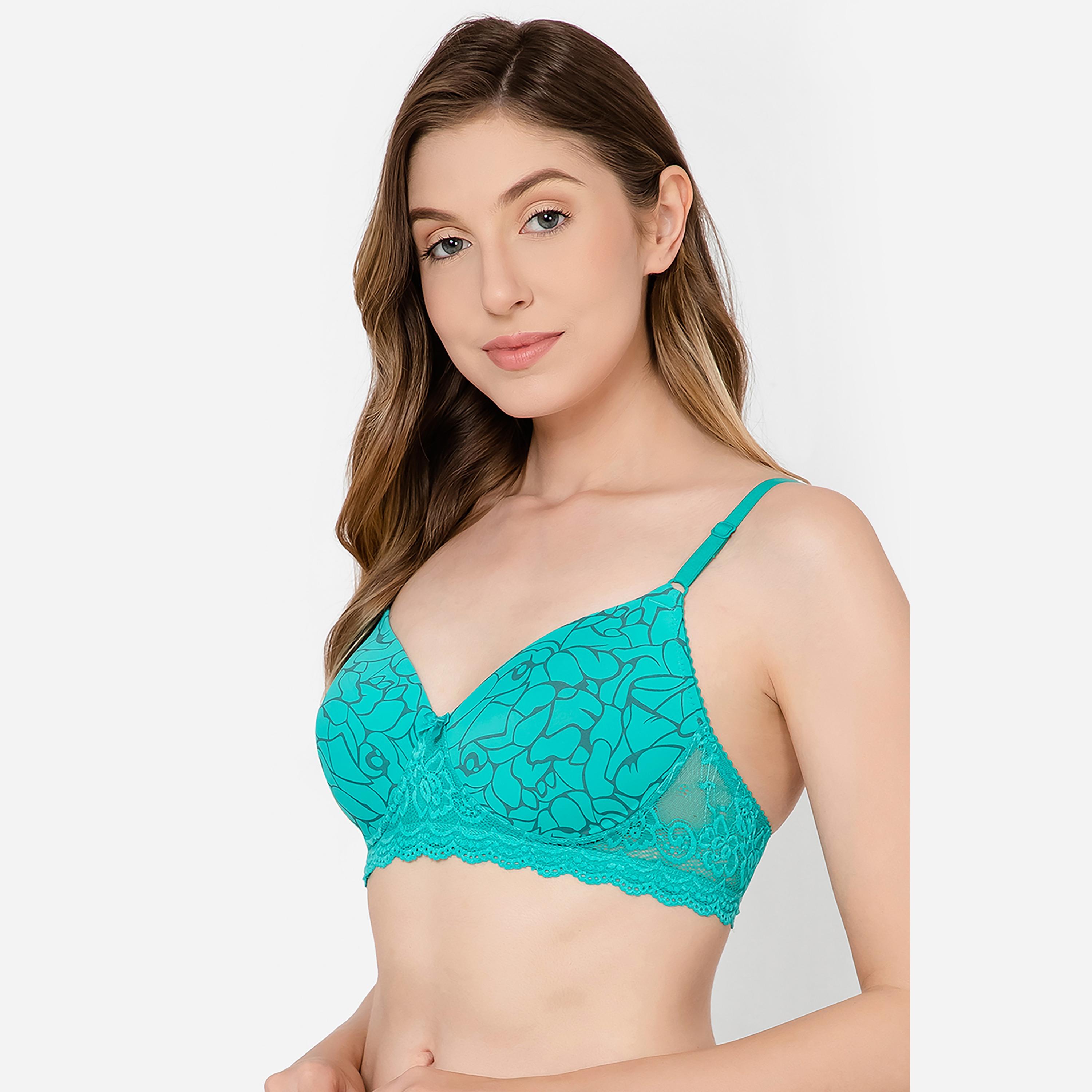 حمالة صدر تي شيرت نسائية مبطنة وغير سلكية مطبوعة بكوب كامل باللون الأخضر التيل من كلوفيا-women-clothing-lingerie-bras-image-3