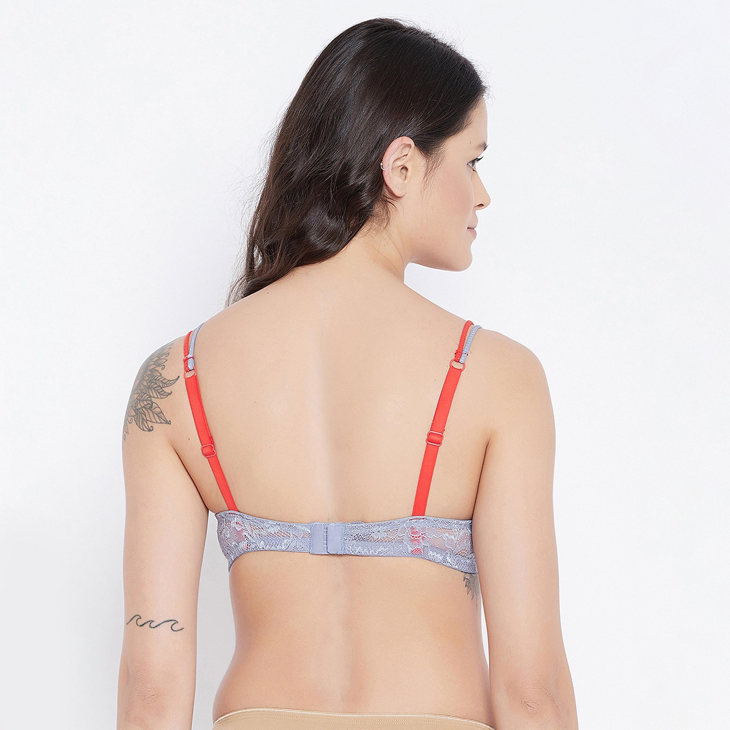 Clovia Padded Non-Wired Full Cup Floral Print Women's T-Shirt Bra in Multicolour-women-clothing-lingerie-bras-image-4