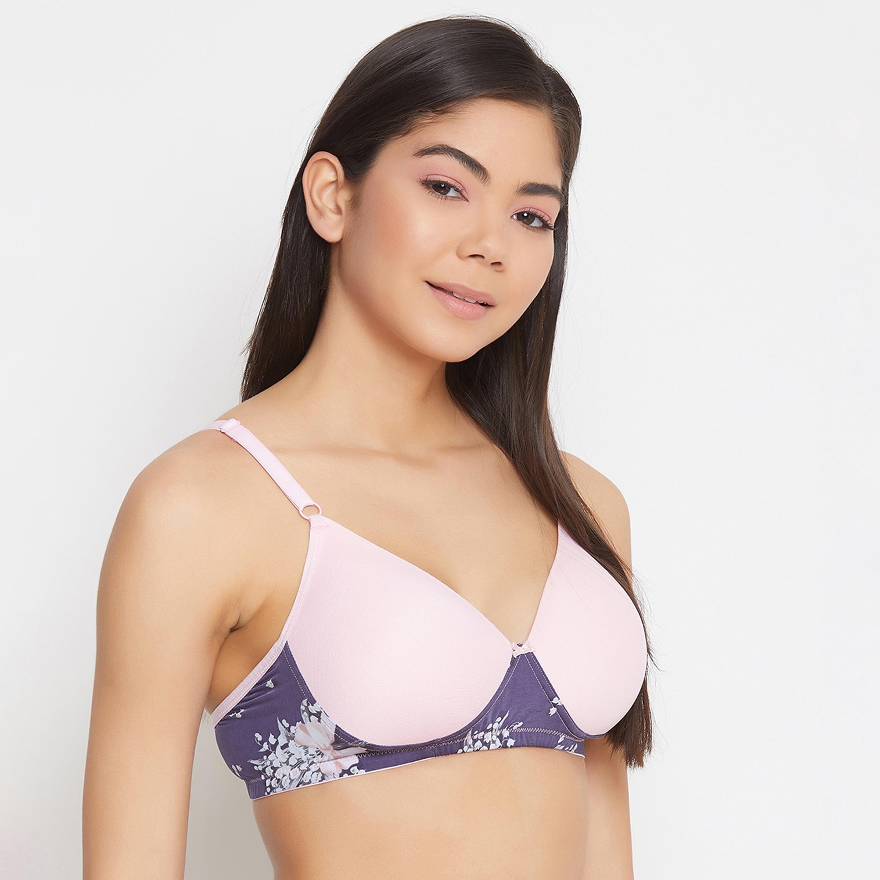 حمالة صدر ذات تي شيرت كوب كامل بمبطن غير سلكية وزھورة من كلوفيا-women-clothing-lingerie-bras-image-2