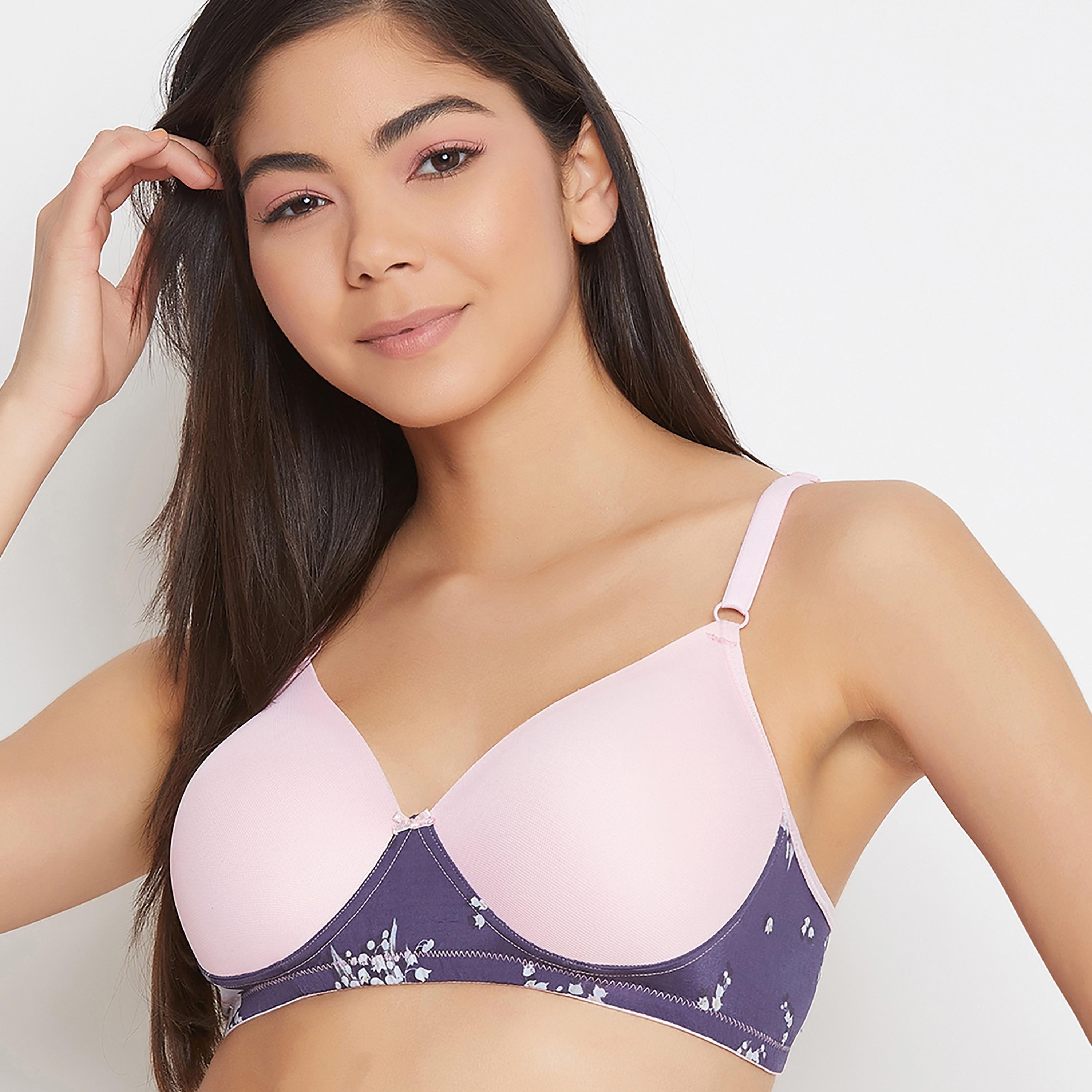 حمالة صدر ذات تي شيرت كوب كامل بمبطن غير سلكية وزھورة من كلوفيا-women-clothing-lingerie-bras-image-5