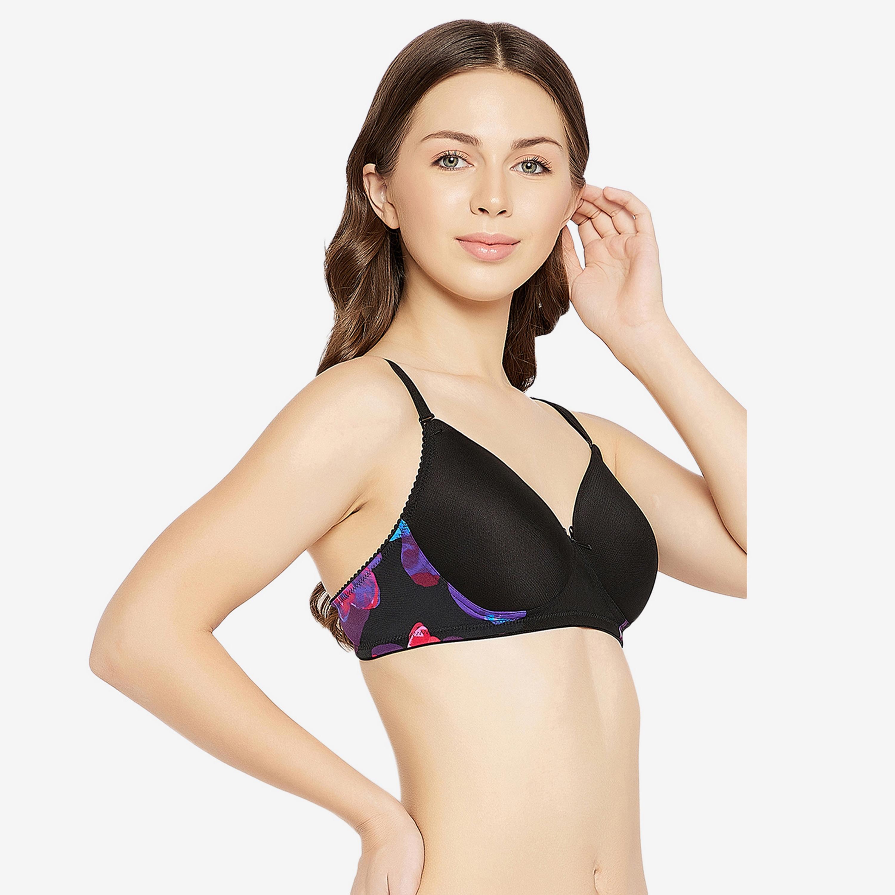 Clovia Padded Non-Wired Full Cup Multiway Women's T-Shirt Bra in Black-women-clothing-lingerie-bras-image-3