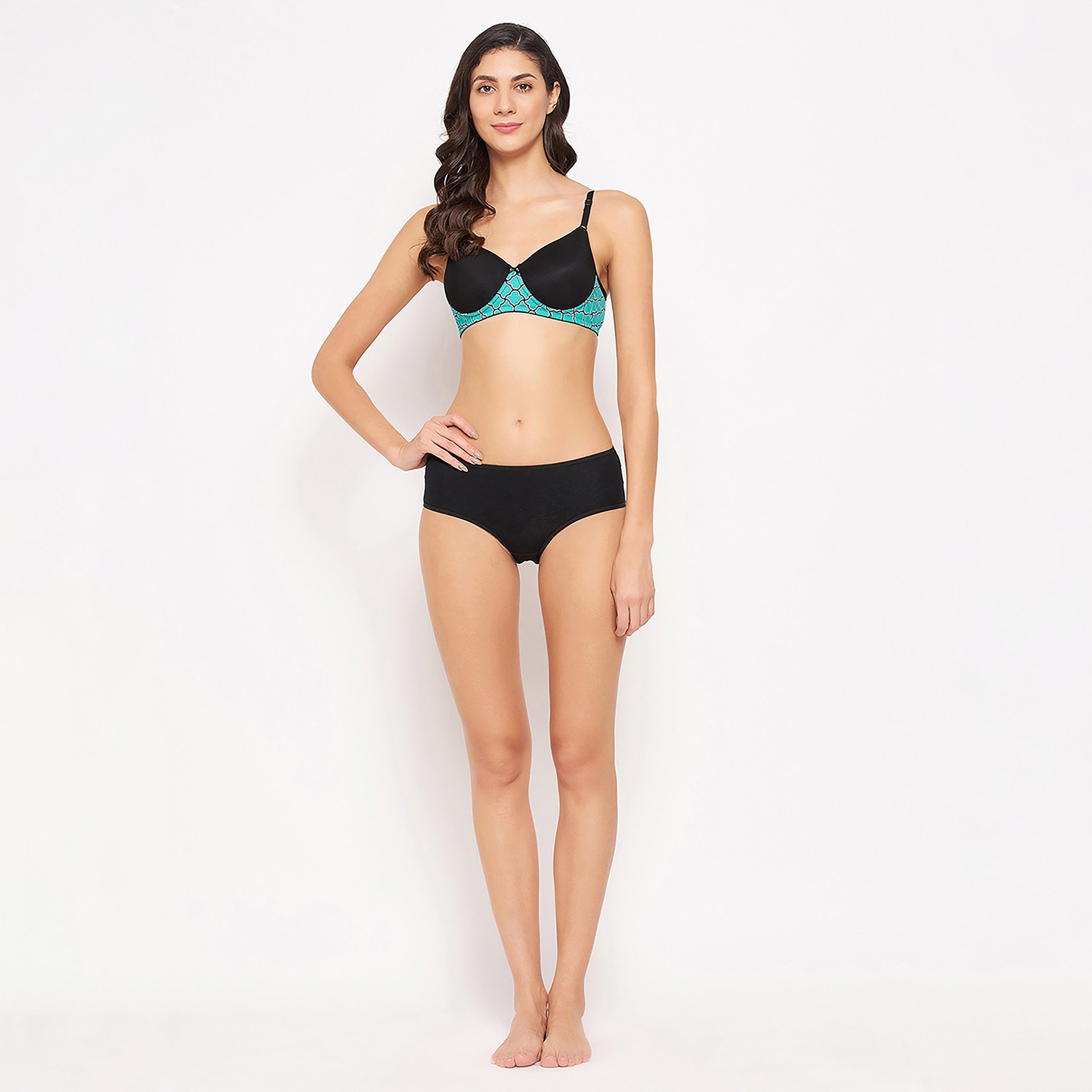 Clovia Padded Non-Wired Full Cup Women's T-Shirt Bra in Teal-women-clothing-lingerie-bras-image-6