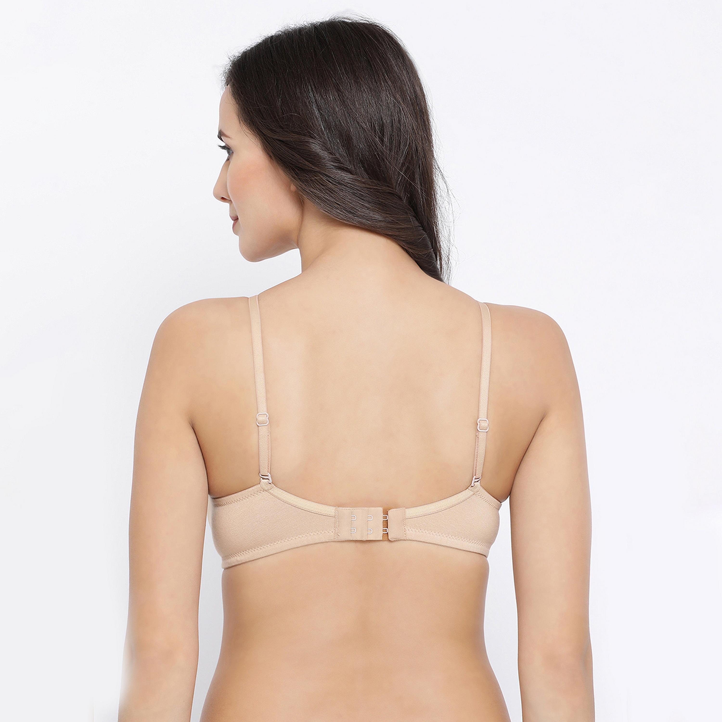 Clovia Padded Non-Wired Full Coverage Multiway Women's T-Shirt Bra in Beige-women-clothing-lingerie-bras-image-4