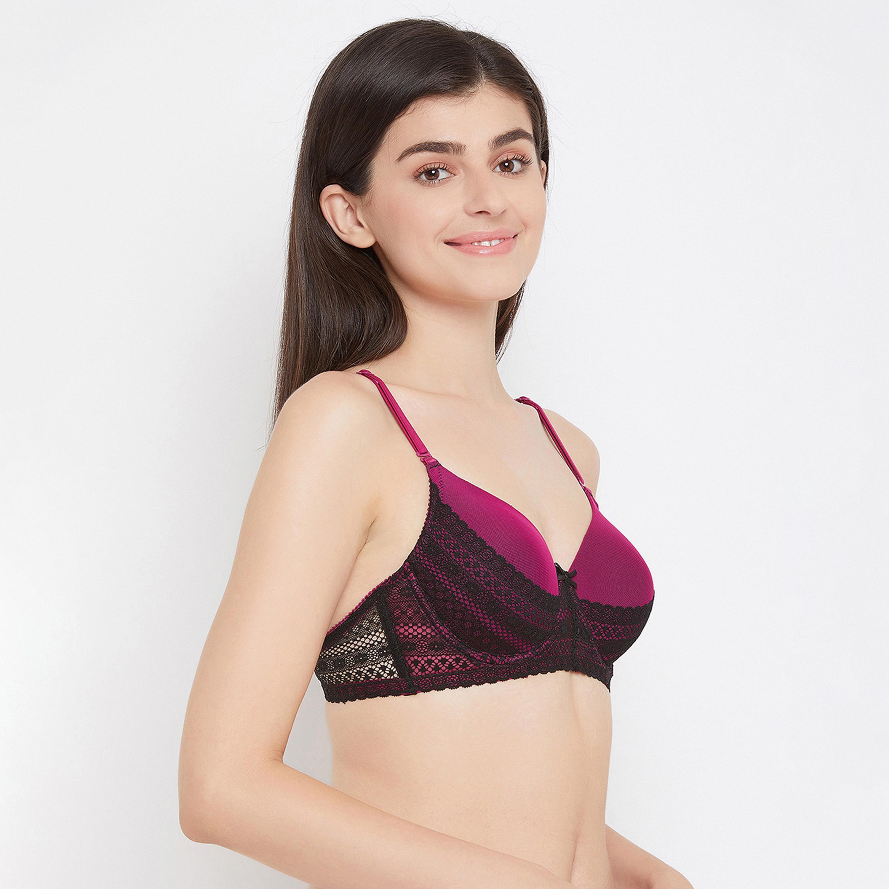 Clovia Padded Underwired Full Cup Women's Multiway Bra in Wine-Colour-women-clothing-lingerie-bras-image-3
