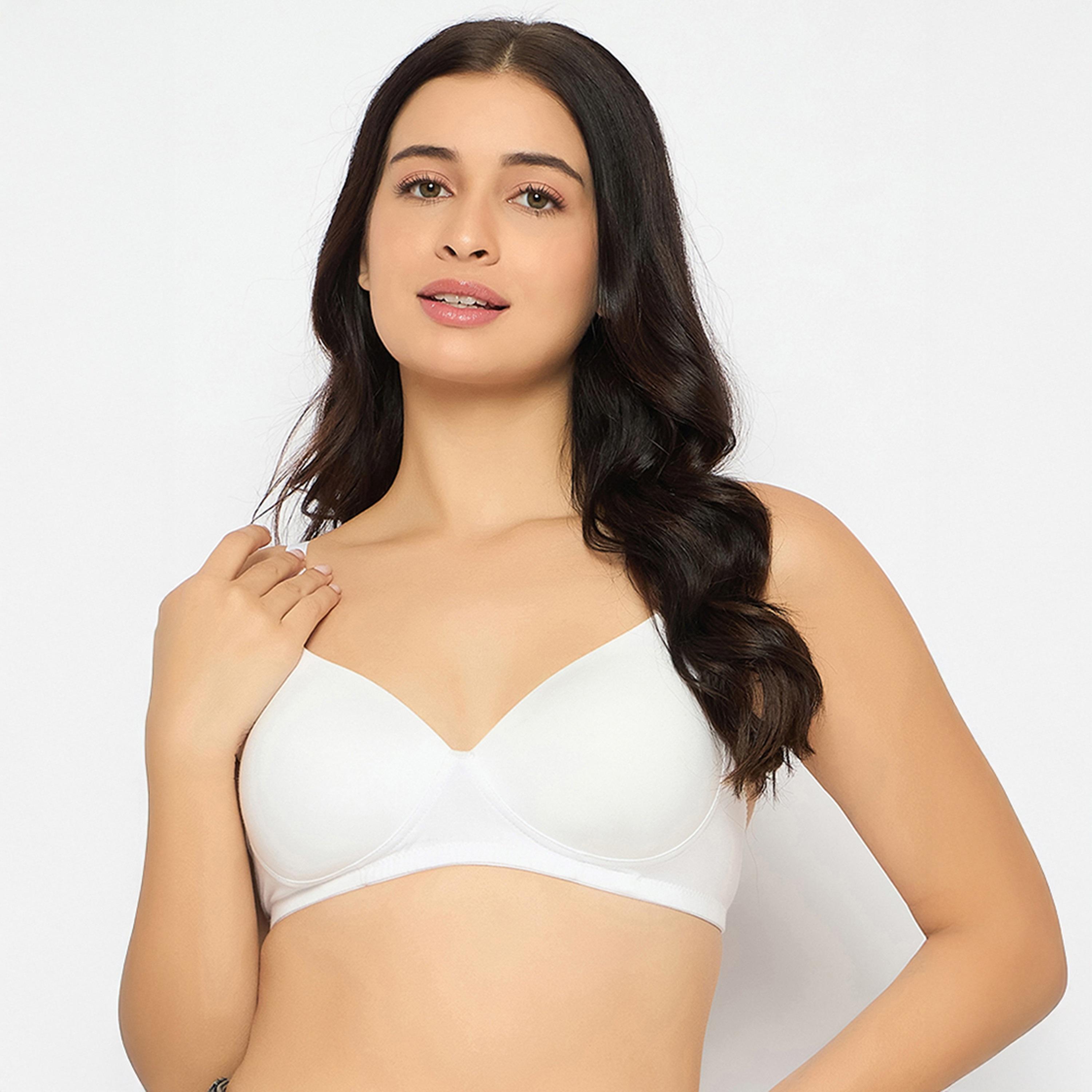 حمالة صدر رضاعة مبطنة، بدون سلك، بدمي كاب - أبيض من كلوفيا-women-clothing-lingerie-bras-image-1