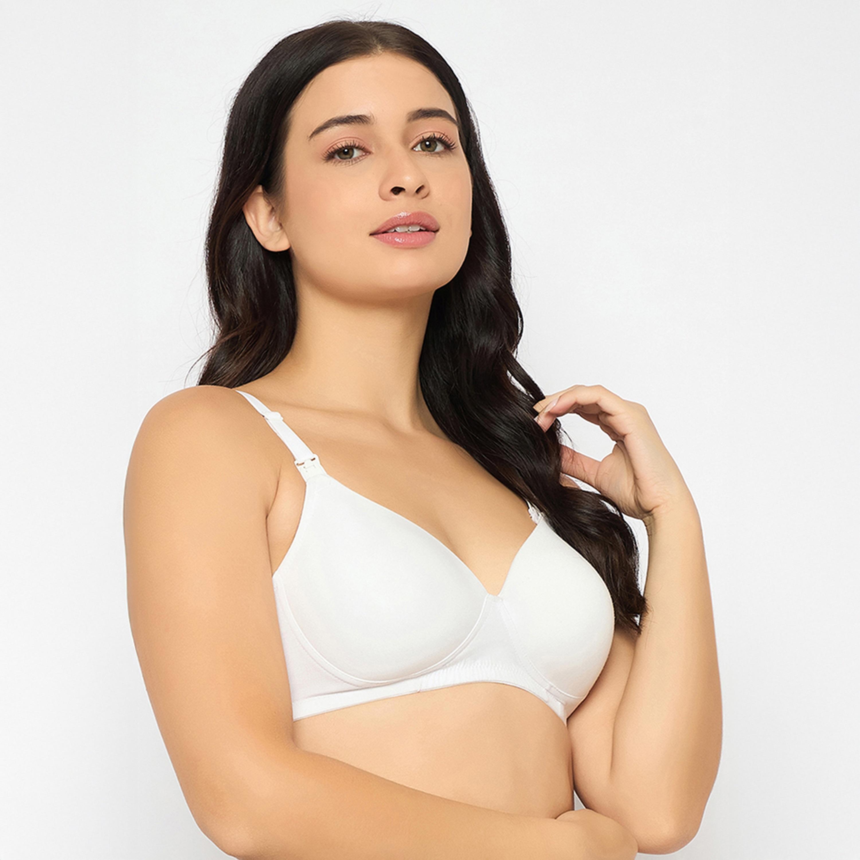 حمالة صدر رضاعة مبطنة، بدون سلك، بدمي كاب - أبيض من كلوفيا-women-clothing-lingerie-bras-image-3