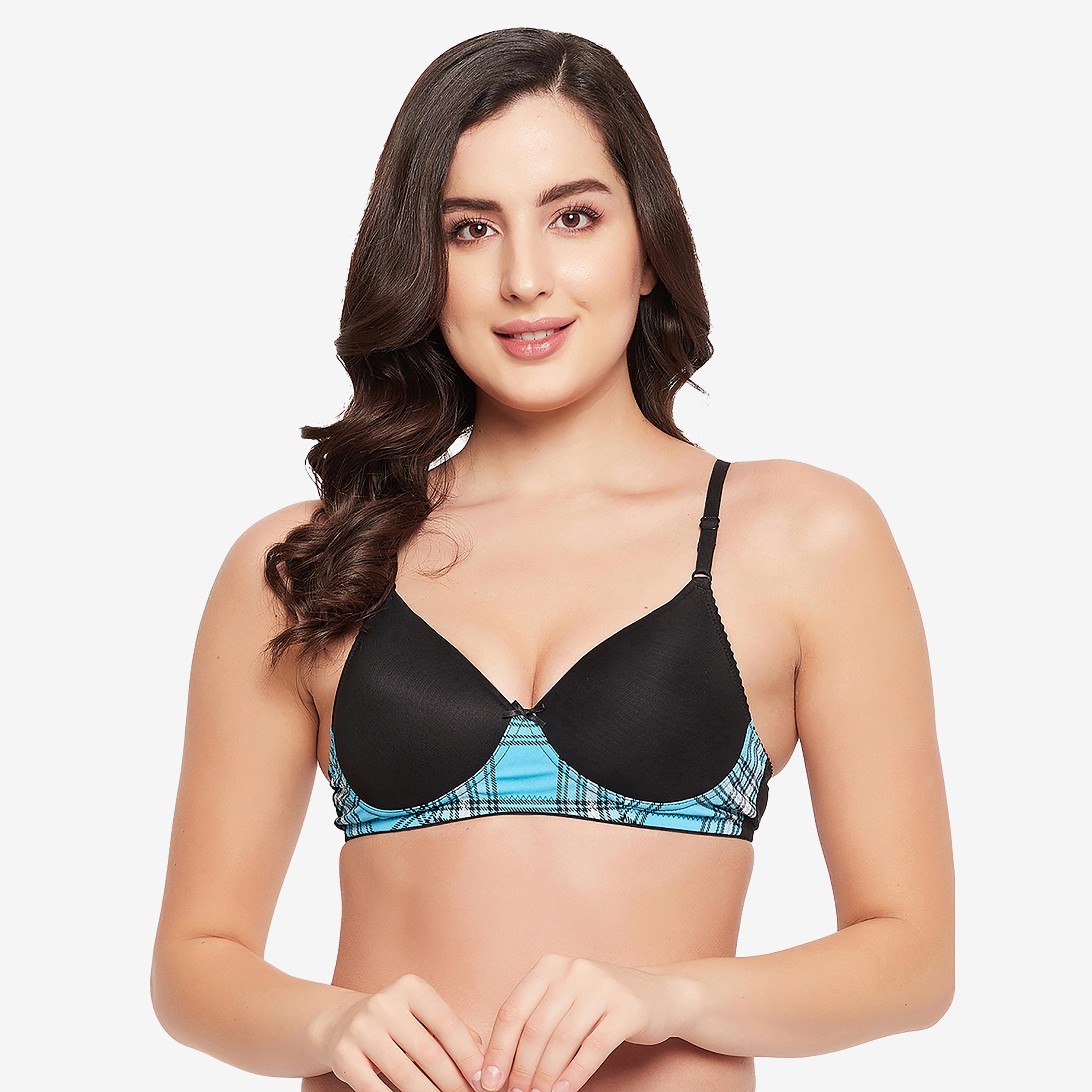 Clovia Level 1 Push-Up Non-Wired Demi Cup Women's T-Shirt Bra in Black-women-clothing-lingerie-bras-image-1