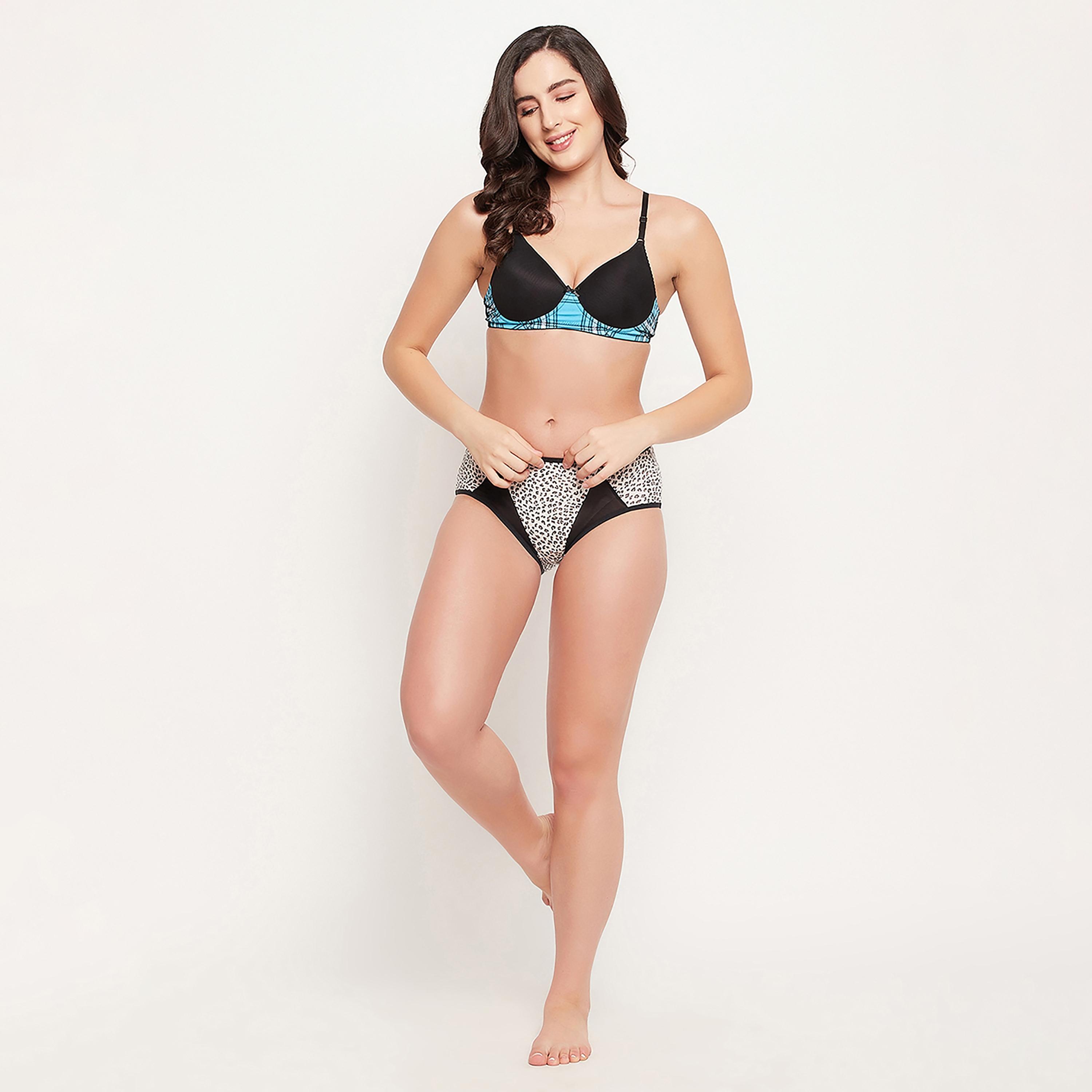 Clovia Level 1 Push-Up Non-Wired Demi Cup Women's T-Shirt Bra in Black-women-clothing-lingerie-bras-image-7