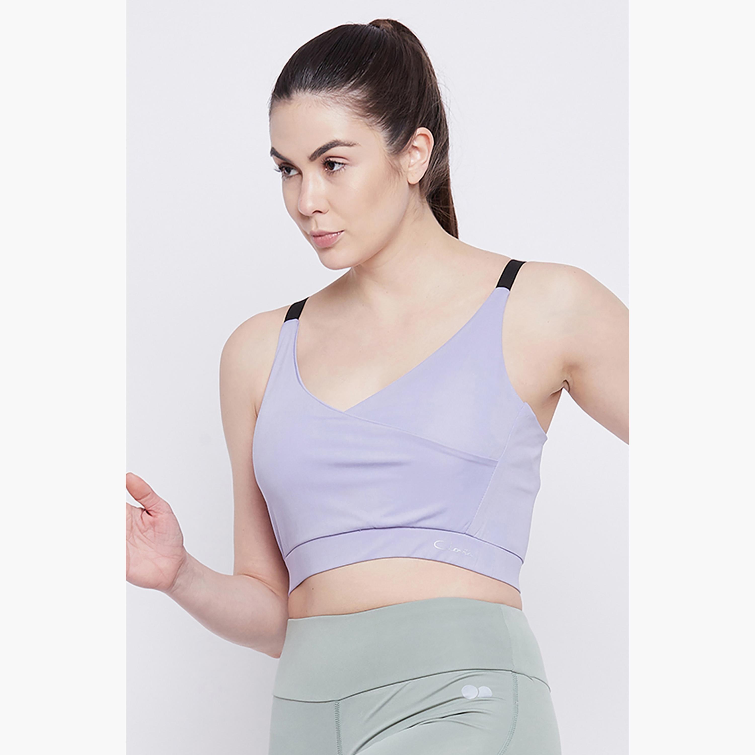 صدرية رياضية غير سلكية متوسطة سادة من كلوفيا-women-clothing-sportswearandactivewear-sportsbras-image-1