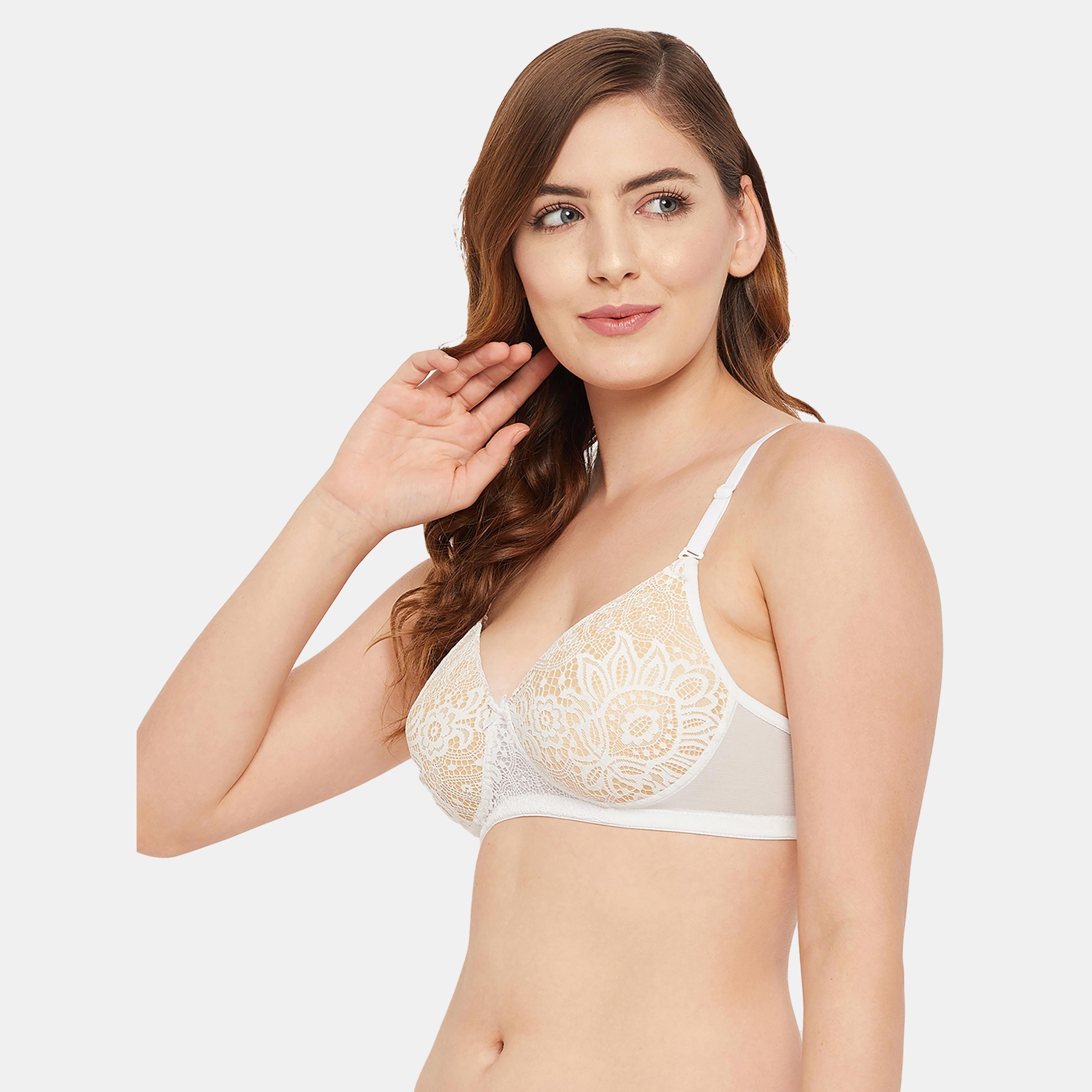Clovia Padded Non-Wired Full Cup Multiway Women's Bra in White - Lace-women-clothing-lingerie-bras-image-2
