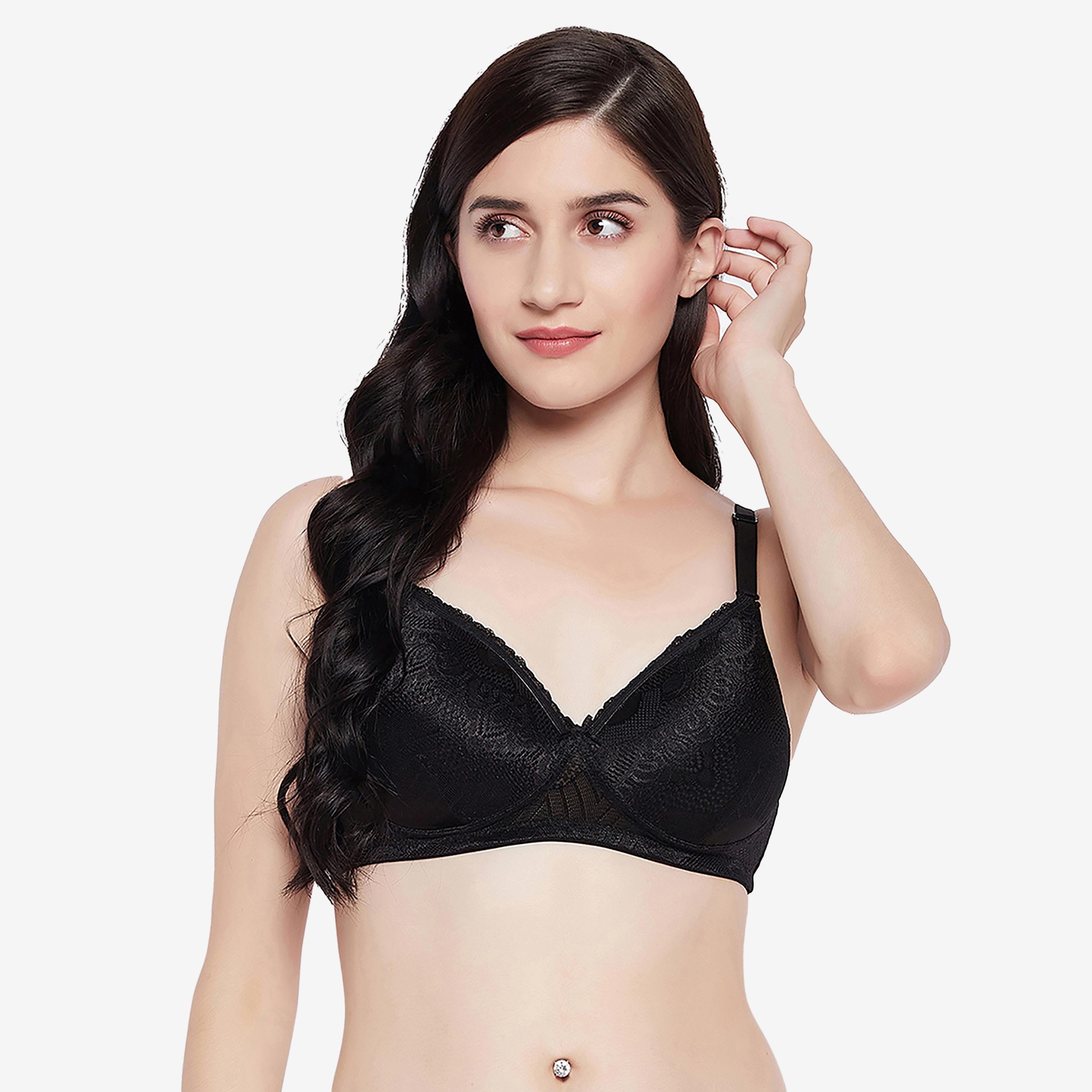 Clovia Padded Underwired Full Cup Women's Multiway Bra in Black - Lace-women-clothing-lingerie-bras-image-1