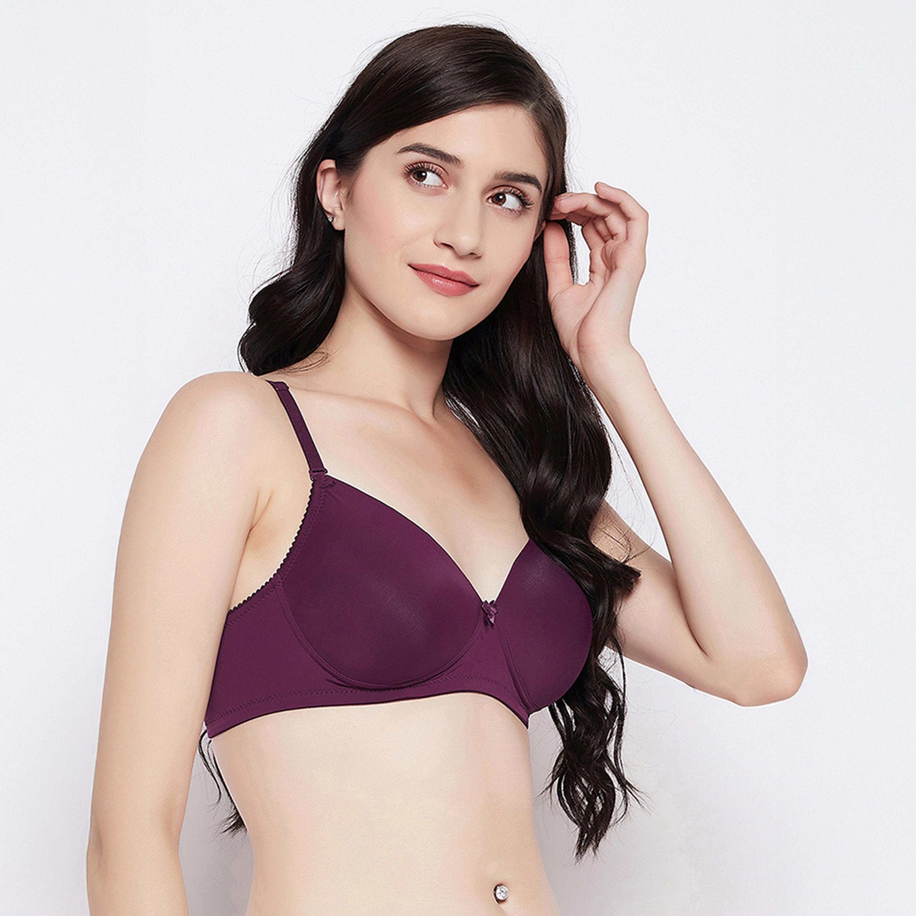 حمالة صدر تي شيرت مبطنة، بدون سلك، متعددة الارتداء - برقوقي من كلوفيا-women-clothing-lingerie-bras-image-3