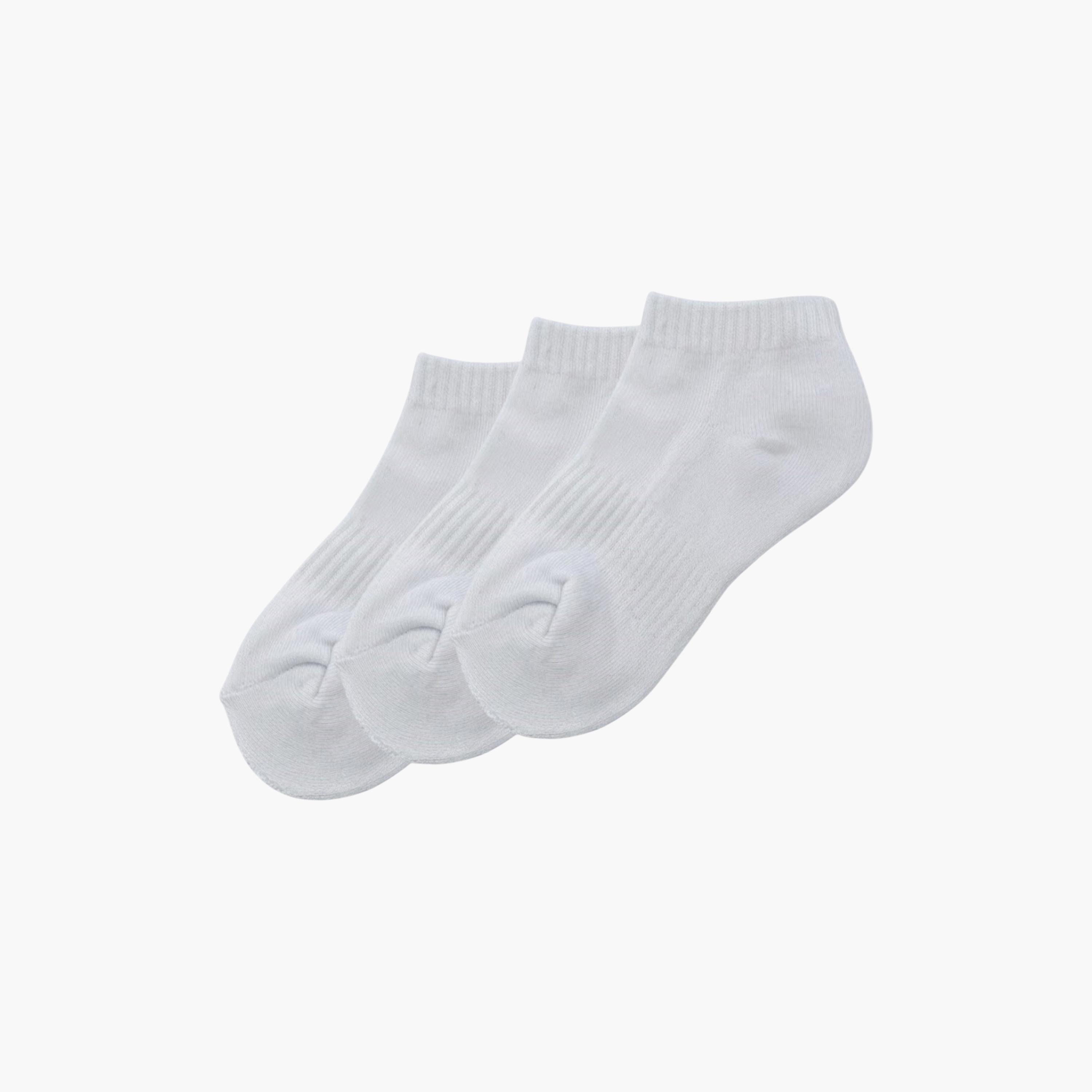 طقم جوارب قطنية مسامية سادة 3 أزواج من فيكتور آند جين-boys-accessories-socks-image-1