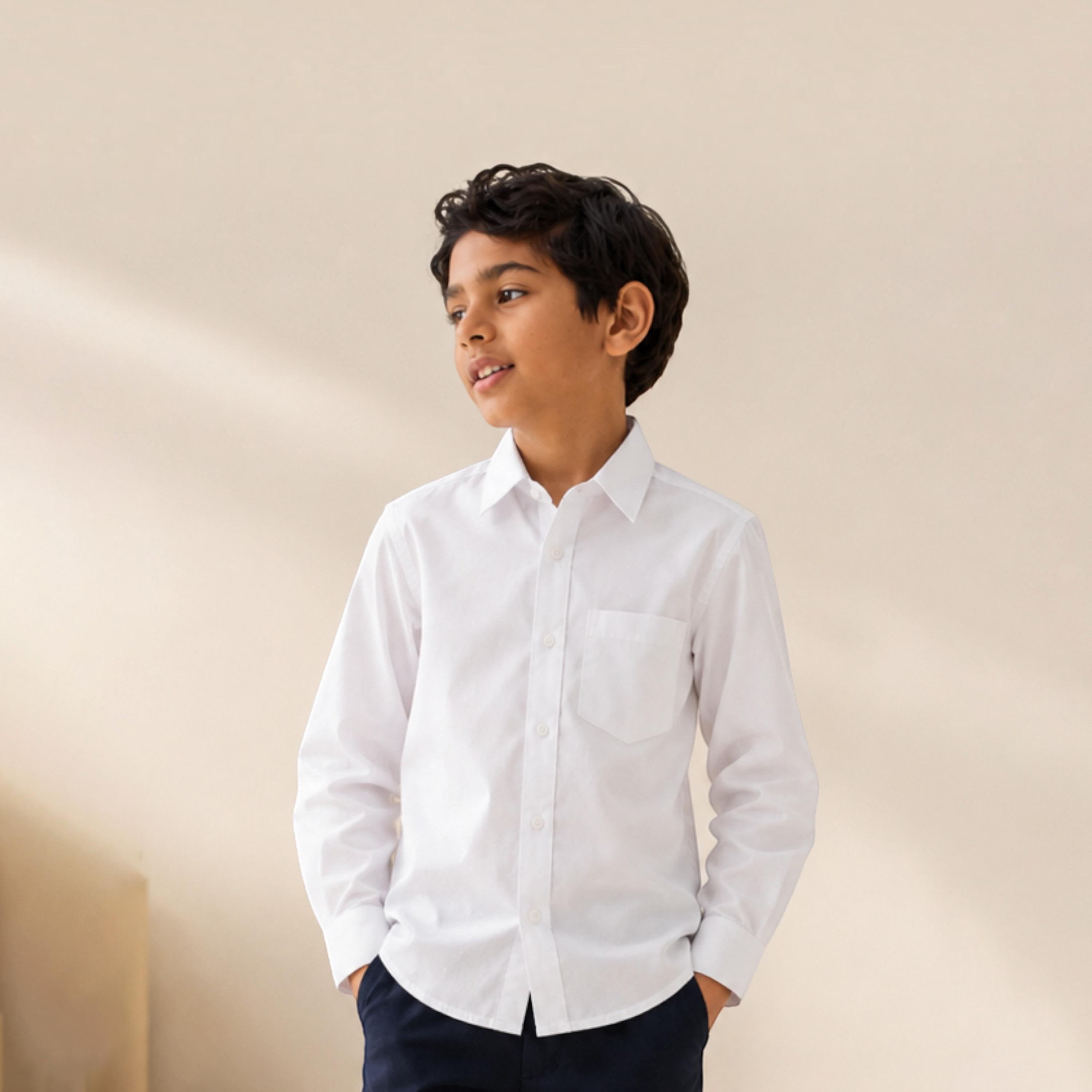 Victor and Jane Long Sleeves Solid Collared Shirt-boys-clothing-shirts-image-1