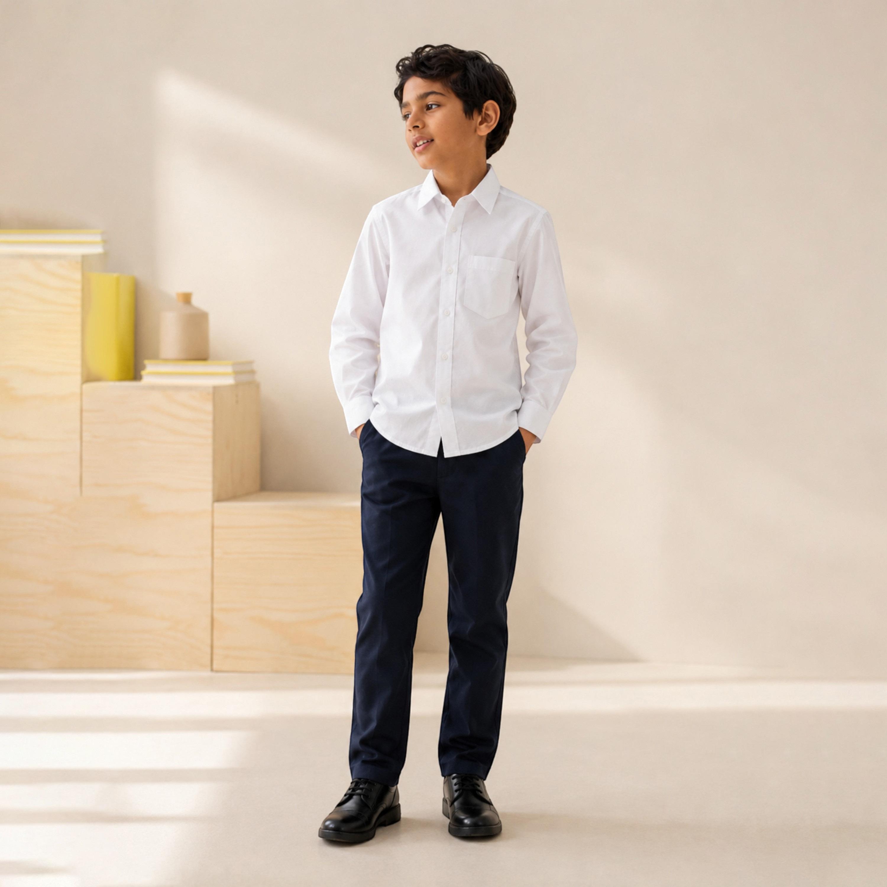 Victor and Jane Long Sleeves Solid Collared Shirt-boys-clothing-shirts-image-2