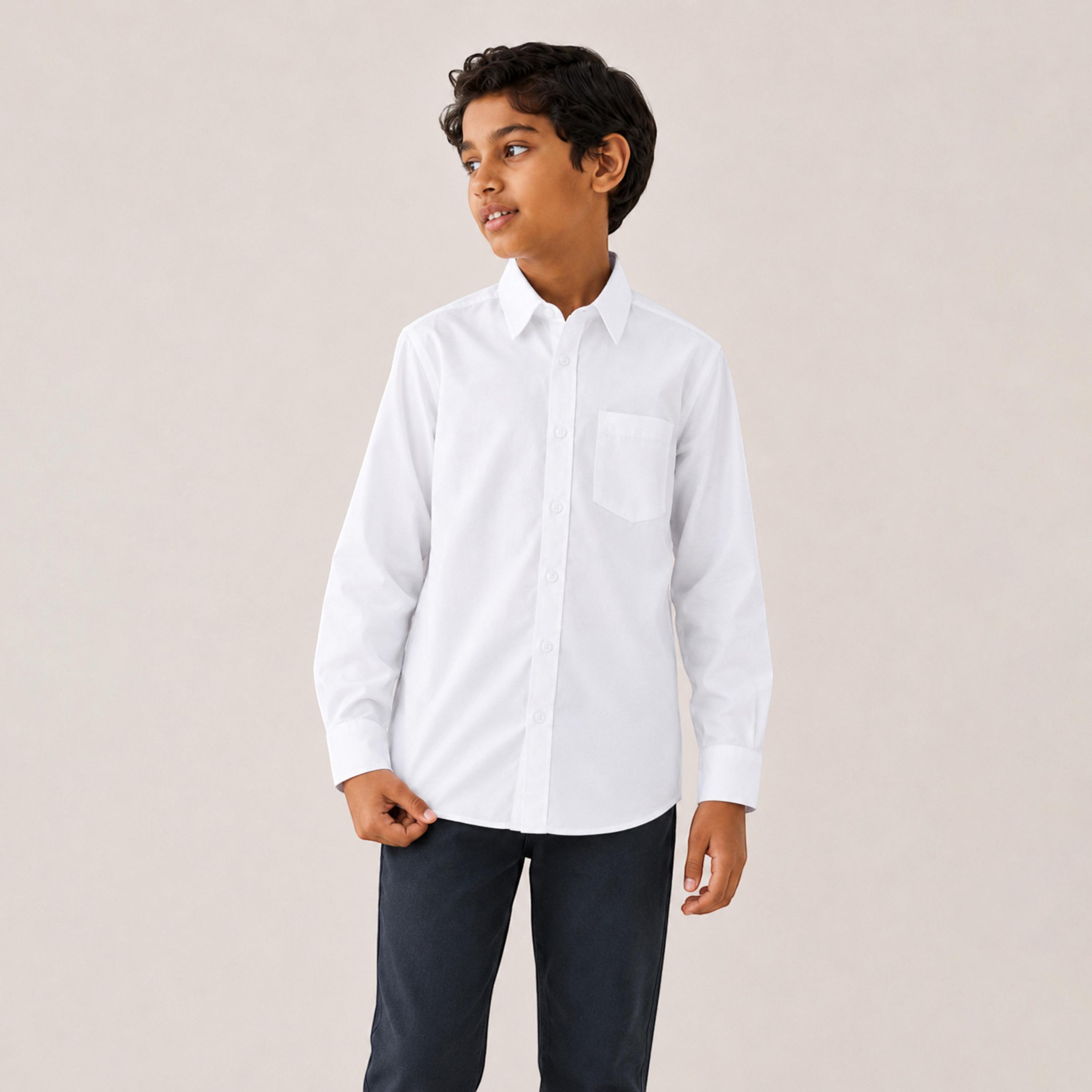 Victor and Jane Long Sleeves Solid Collared Shirt-boys-clothing-shirts-image-1