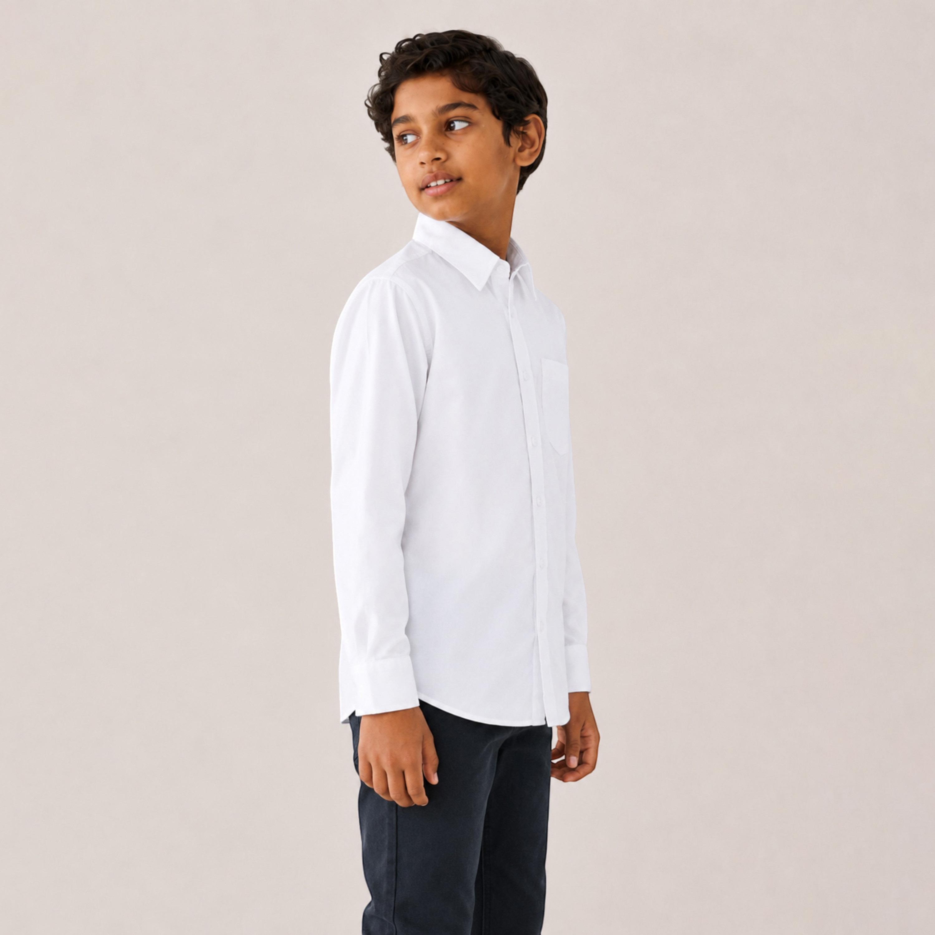 Victor and Jane Long Sleeves Solid Collared Shirt-boys-clothing-shirts-image-2