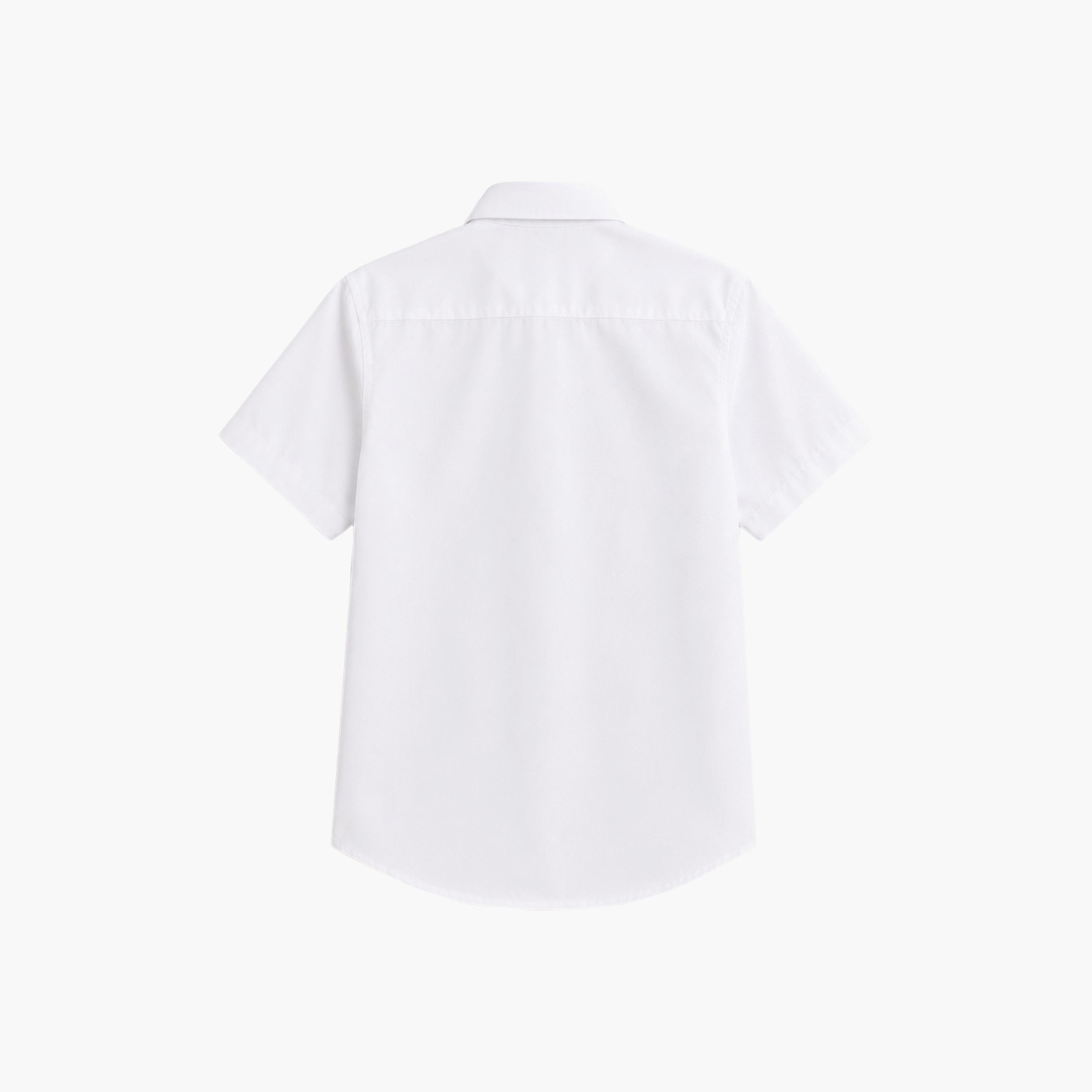 قميص سادة بأكمام قصيرة وياقة من فيكتور أند جين-boys-clothing-shirts-image-4
