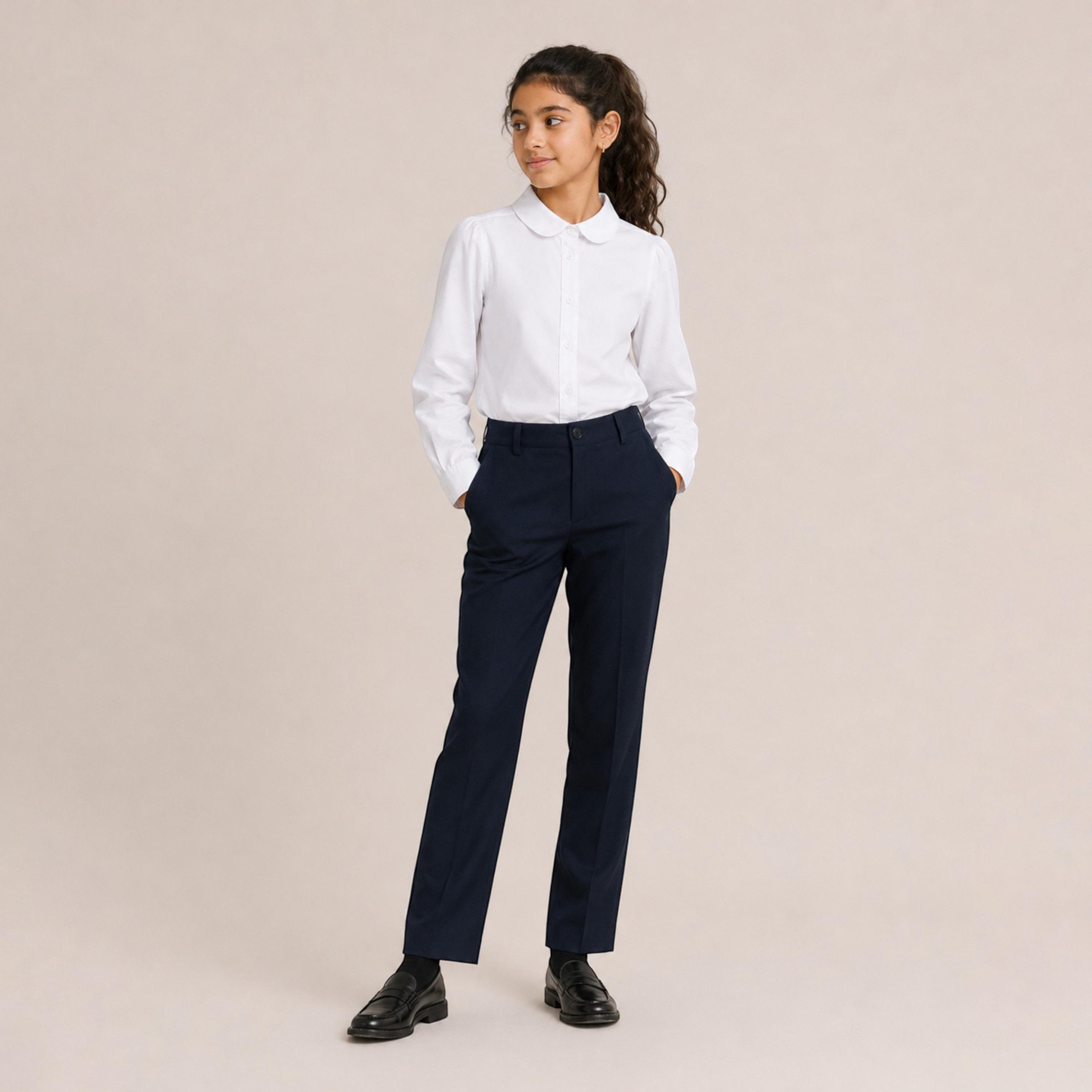 Victor and Jane Long Sleeves Solid Collared Shirt-girls-clothing-blousesandshirts-image-2