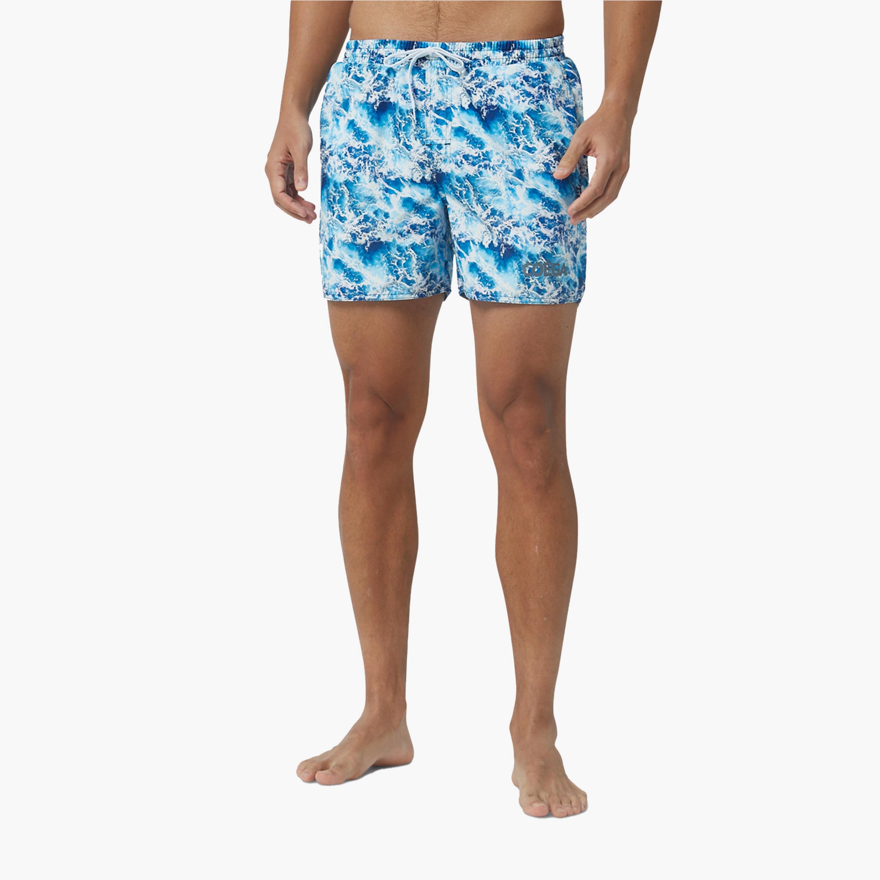 COEGA Men AOP Elasticated Waist Boardshorts, Navy Waves-men-clothing-swimandbeach-shorts-image-1