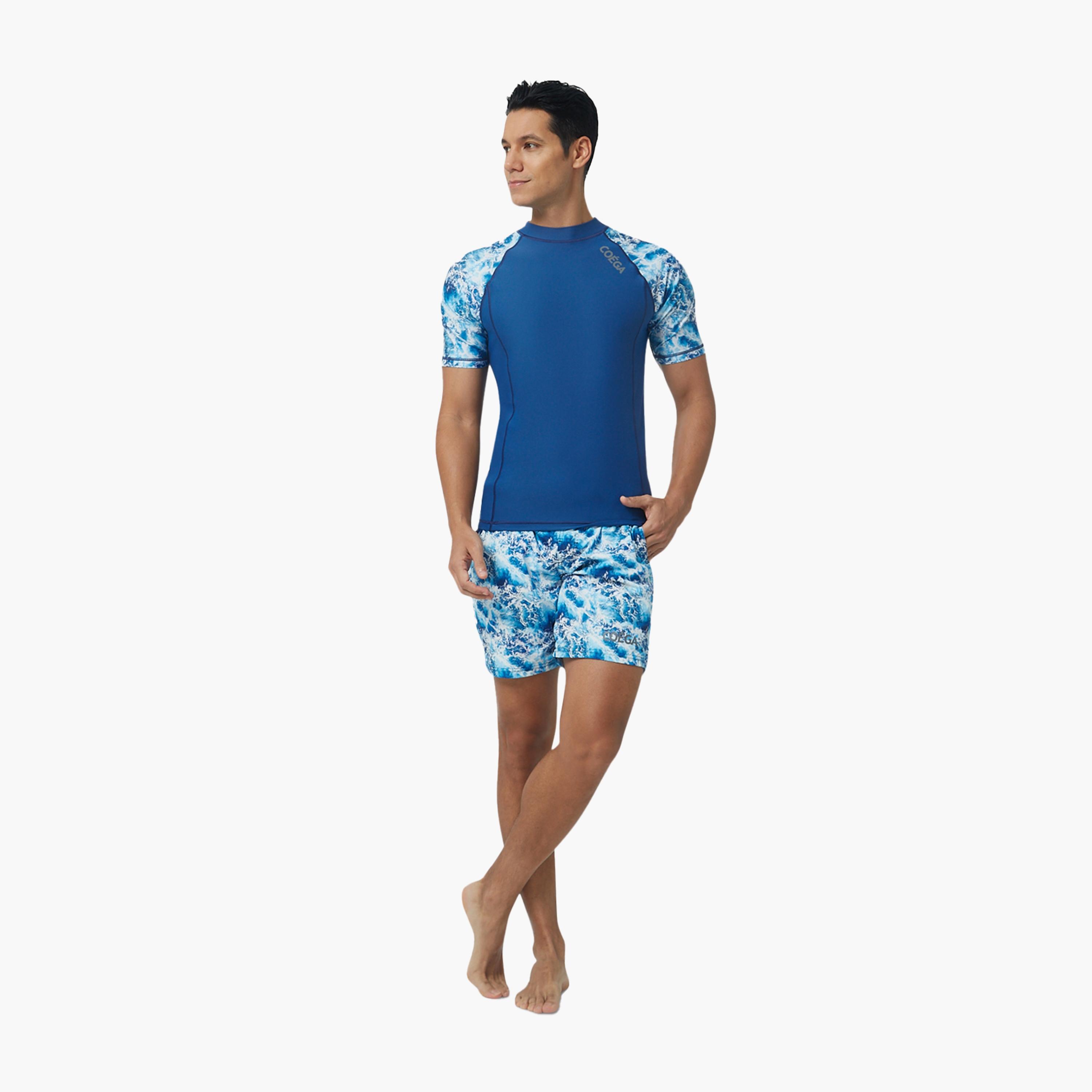 COEGA Men AOP Elasticated Waist Boardshorts, Navy Waves-men-clothing-swimandbeach-shorts-image-2