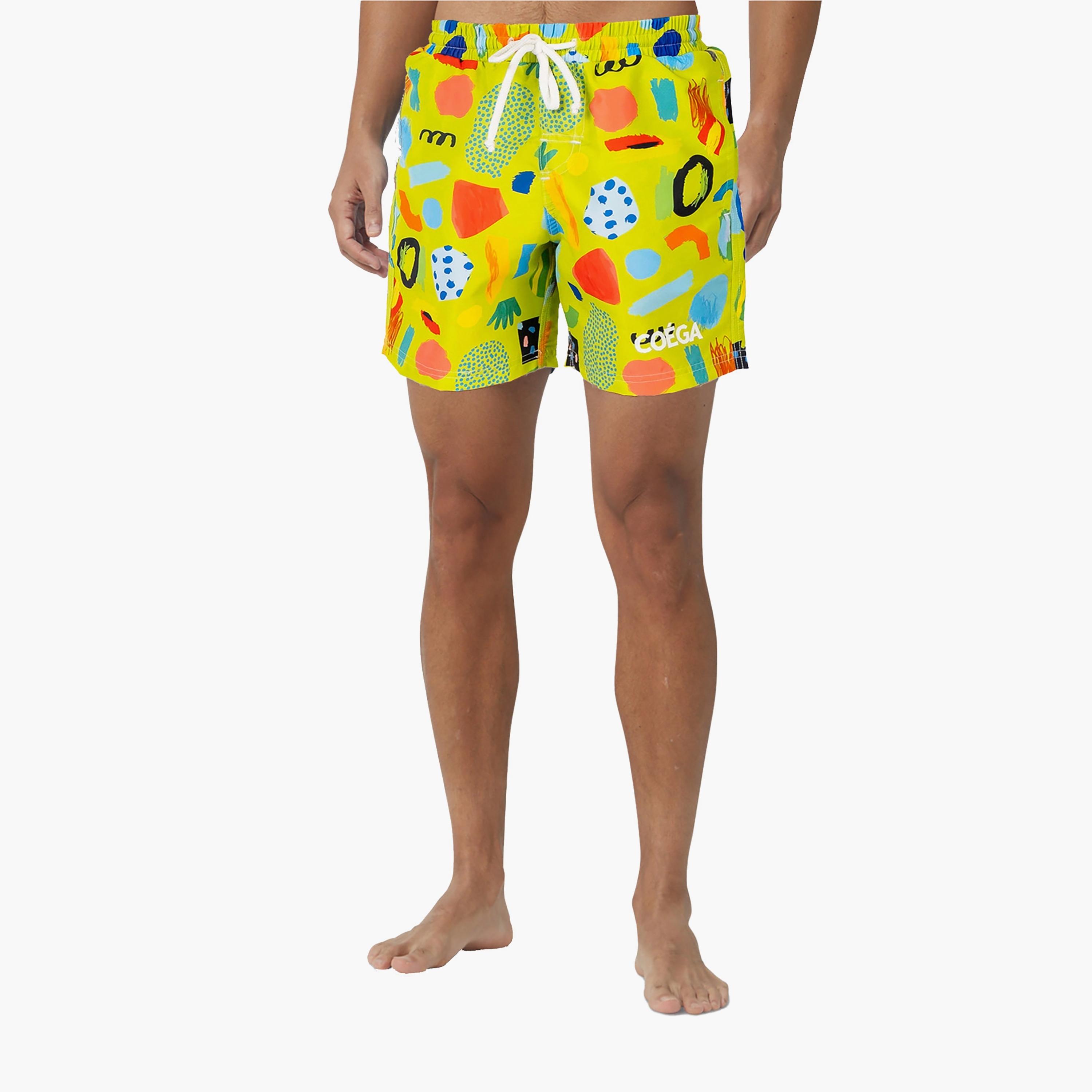 COEGA Sunwear Men's Boardshorts, Green Sketch-men-clothing-swimandbeach-shorts-image-1