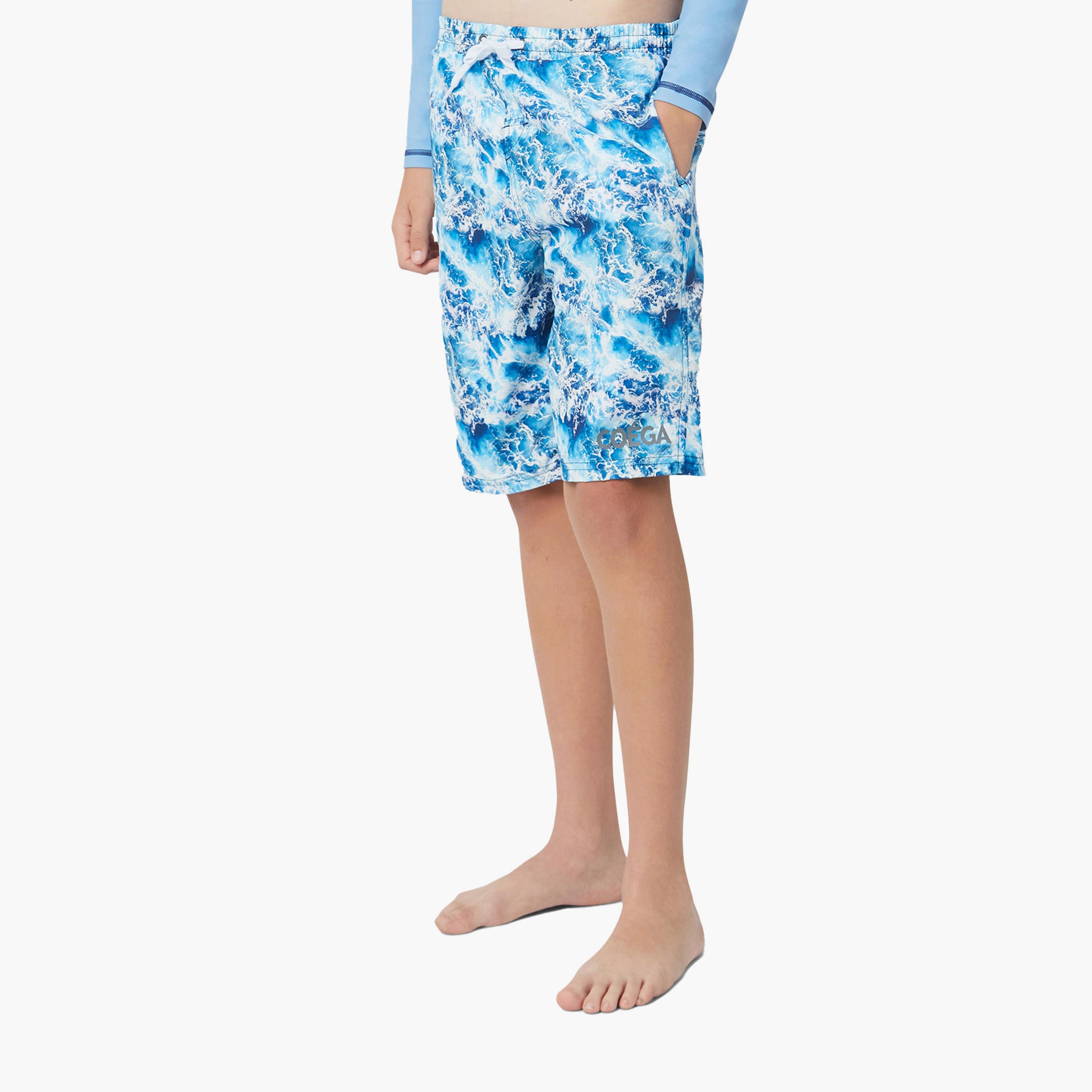 COEGA Boys Youth Boardshorts, Navy Waves-sports-gear-swimming-boy-image-3
