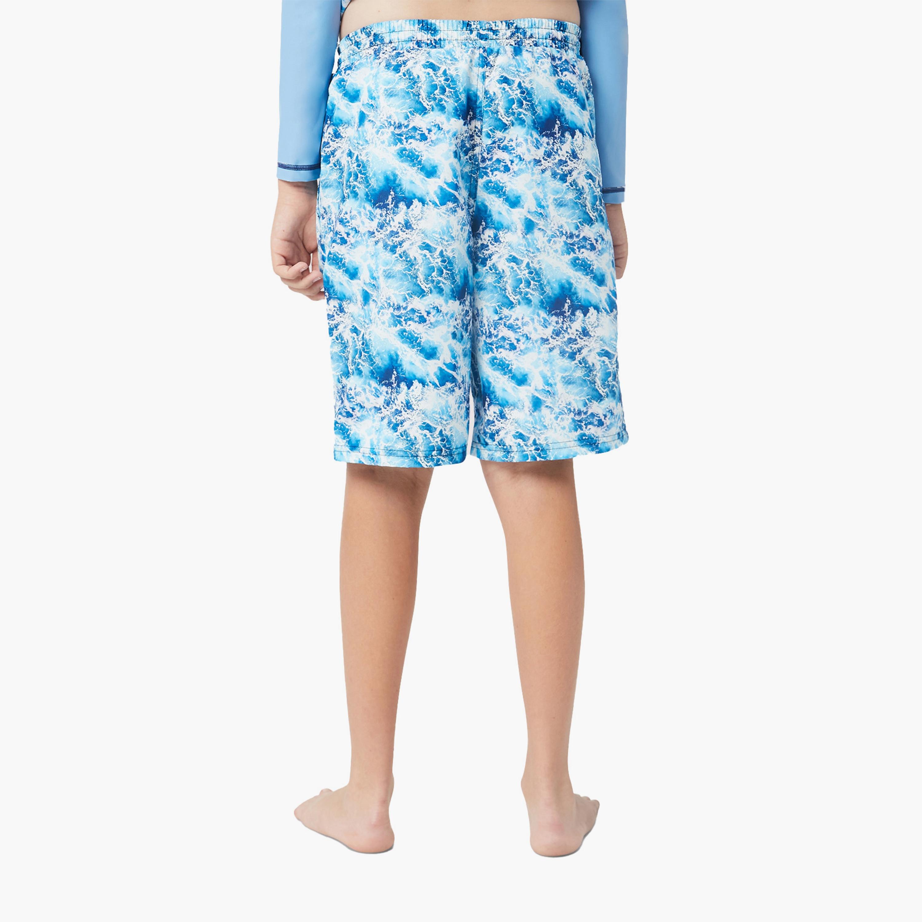 COEGA Boys Youth Boardshorts, Navy Waves-sports-gear-swimming-boy-image-4