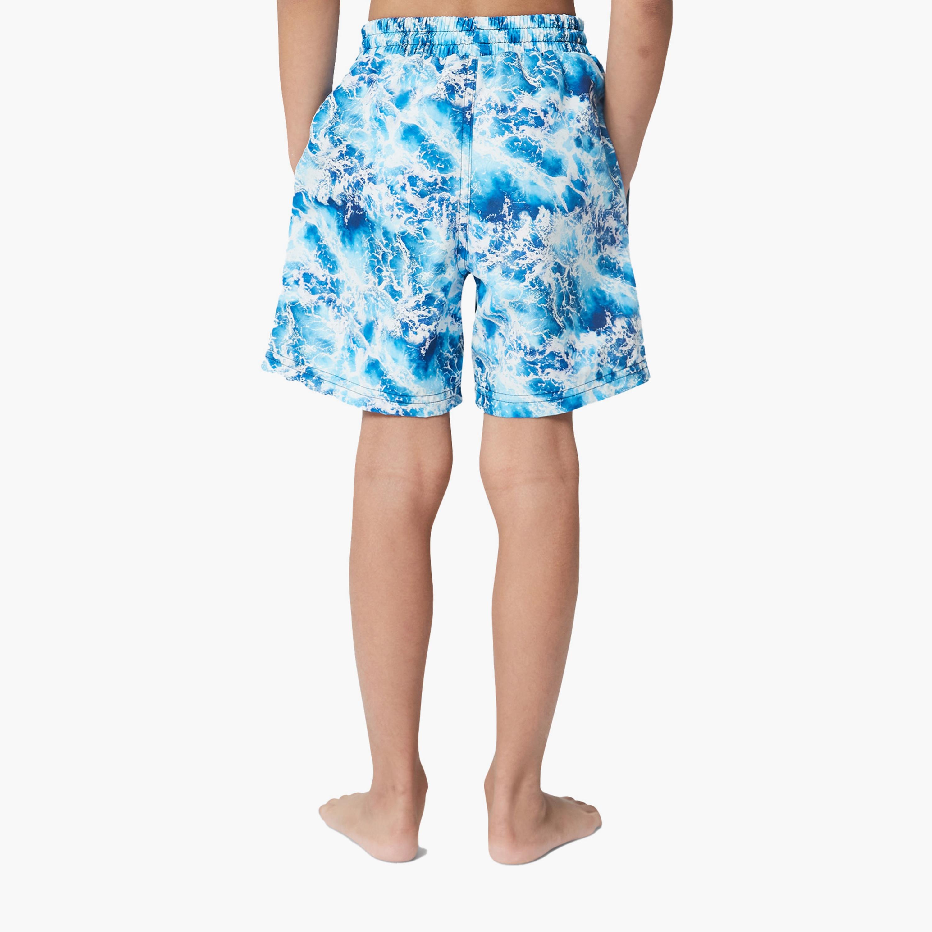 COEGA Boys Kids Boardshorts, Navy Waves-sports-gear-swimming-boy-image-3