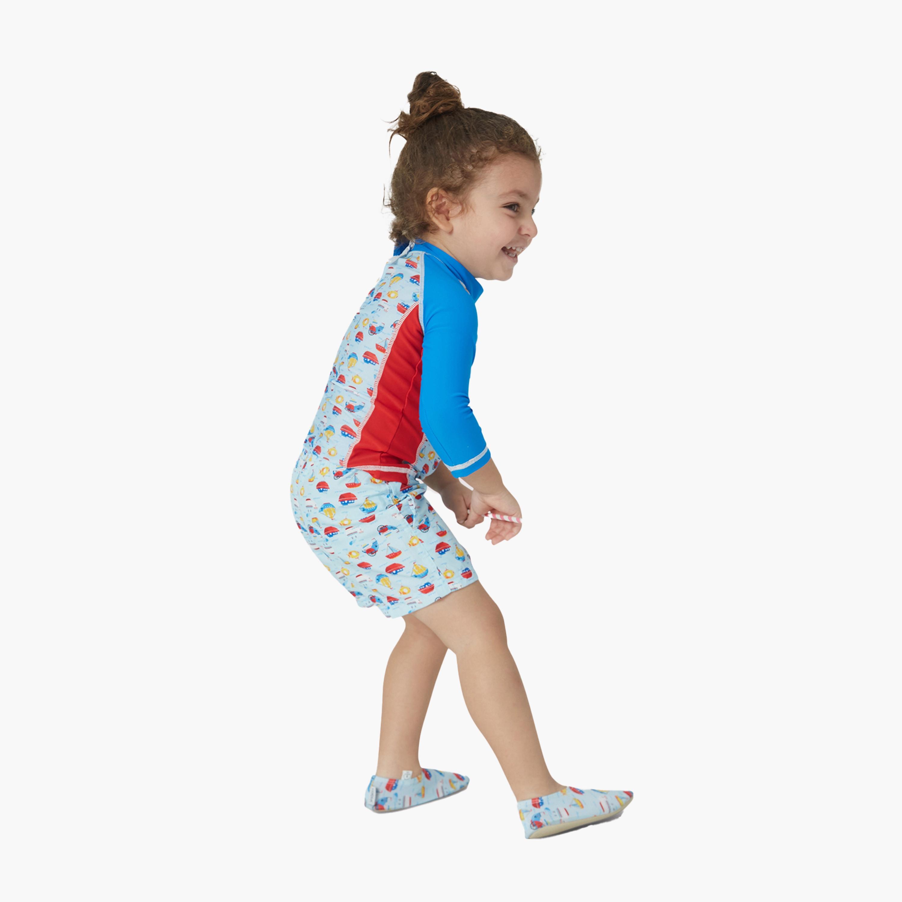 COEGA Boys Baby Boardshorts, Blue Boats-sports-gear-swimming-boy-image-2