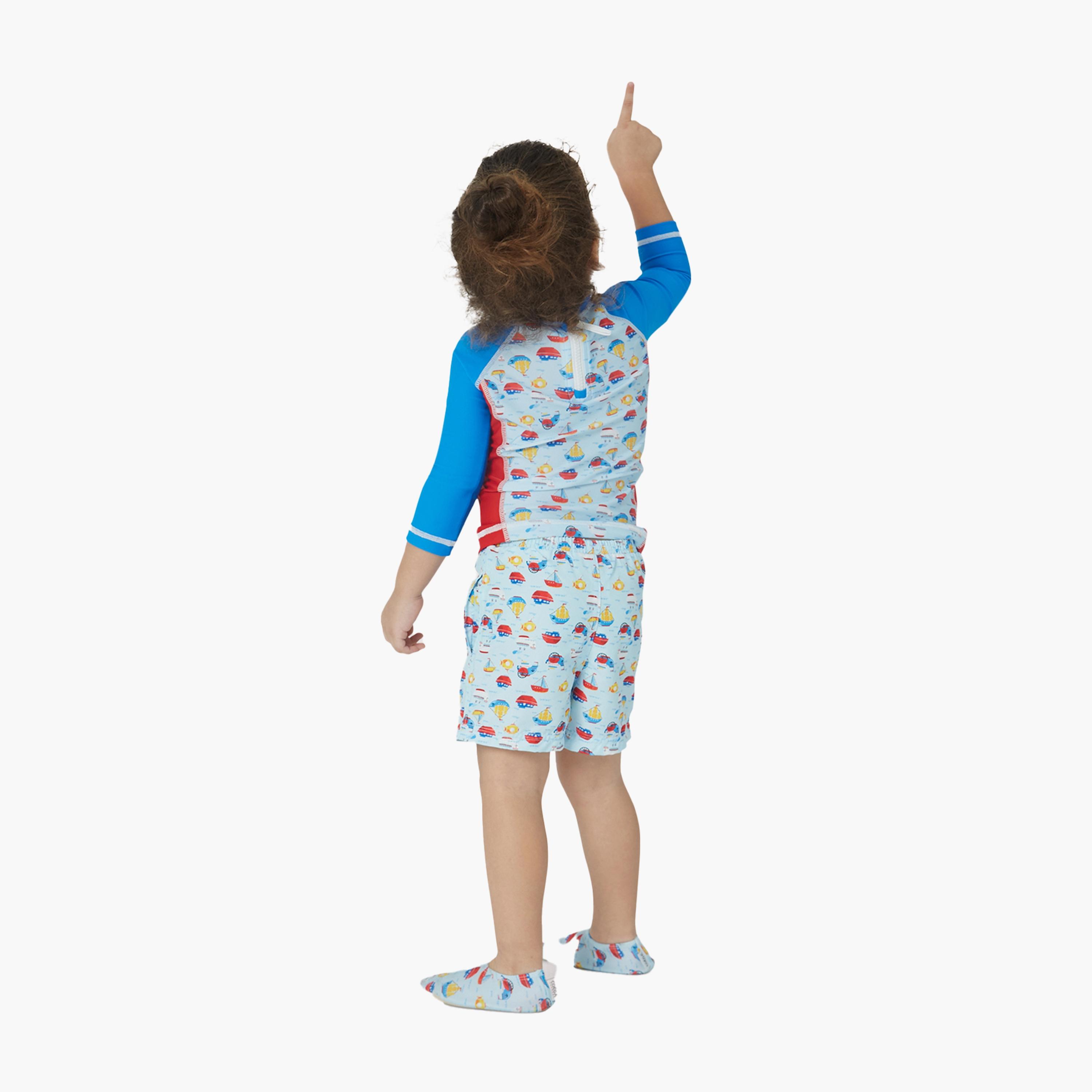 COEGA Boys Baby Boardshorts, Blue Boats-sports-gear-swimming-boy-image-3