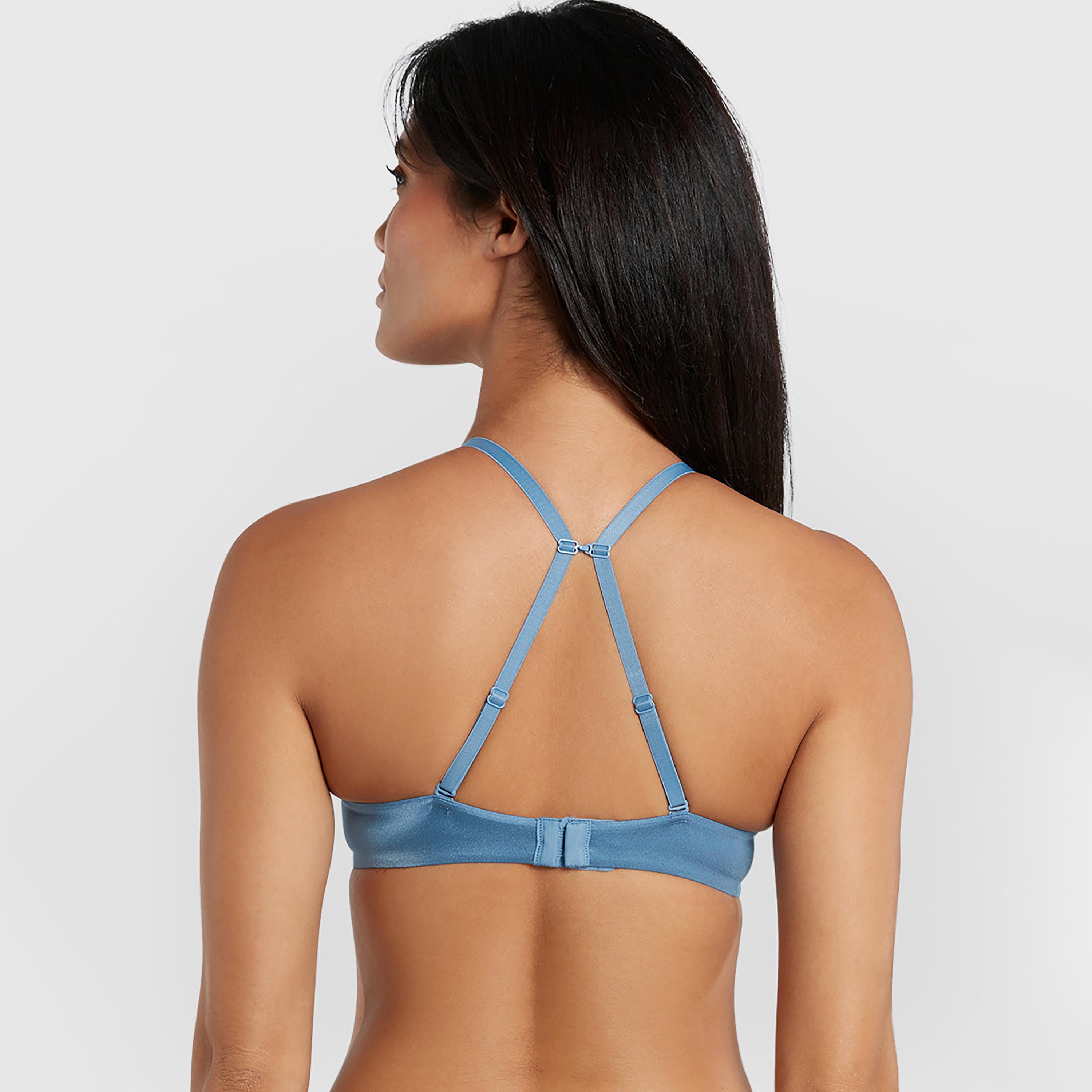 Isla & Evie Obvious Blue Micro Wired High Support Padded Women's Plunge Bra-women-clothing-lingerie-bras-image-3