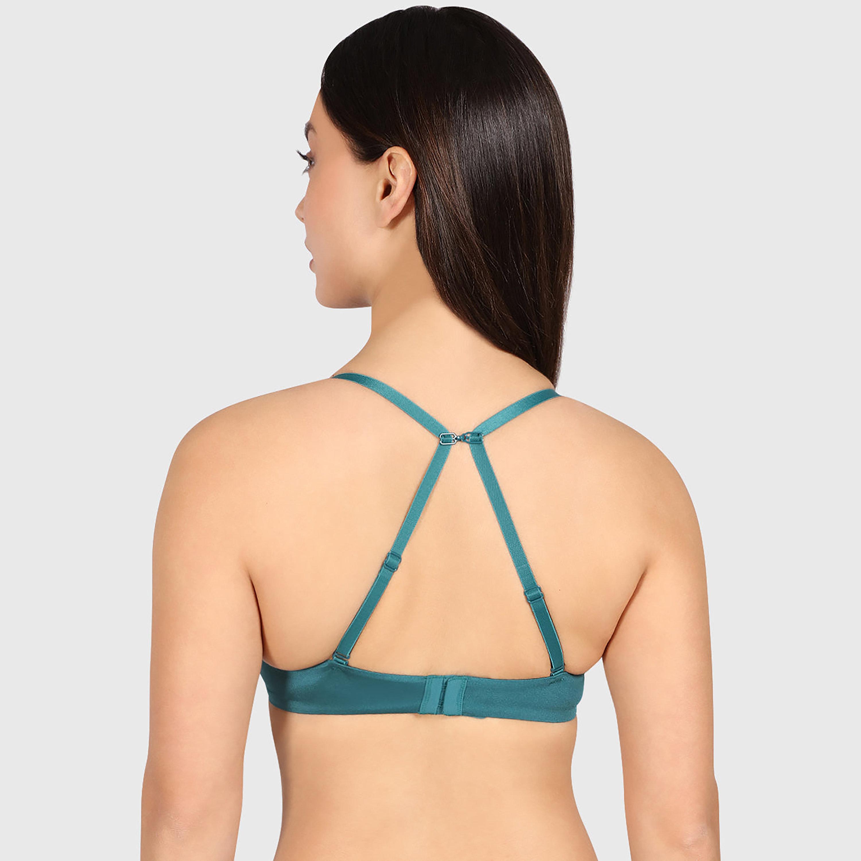 Isla & Evie Obvious Plain Wired Medium Support Gel Padding Women's Plunge Bra-women-clothing-lingerie-bras-image-3